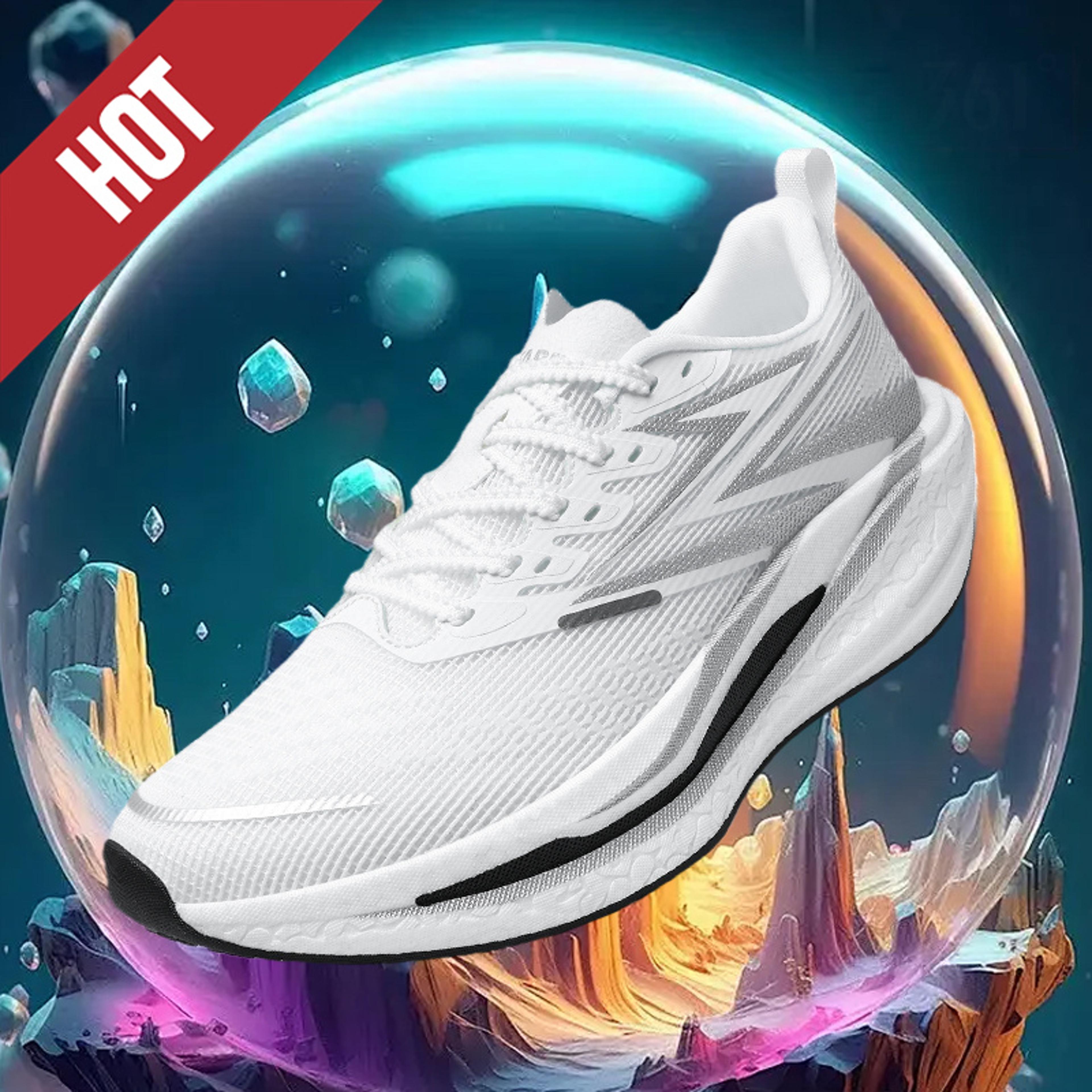 breathable running shoes comfortable lightweight sneakers for men and women, athletic nonskid carbon board sports