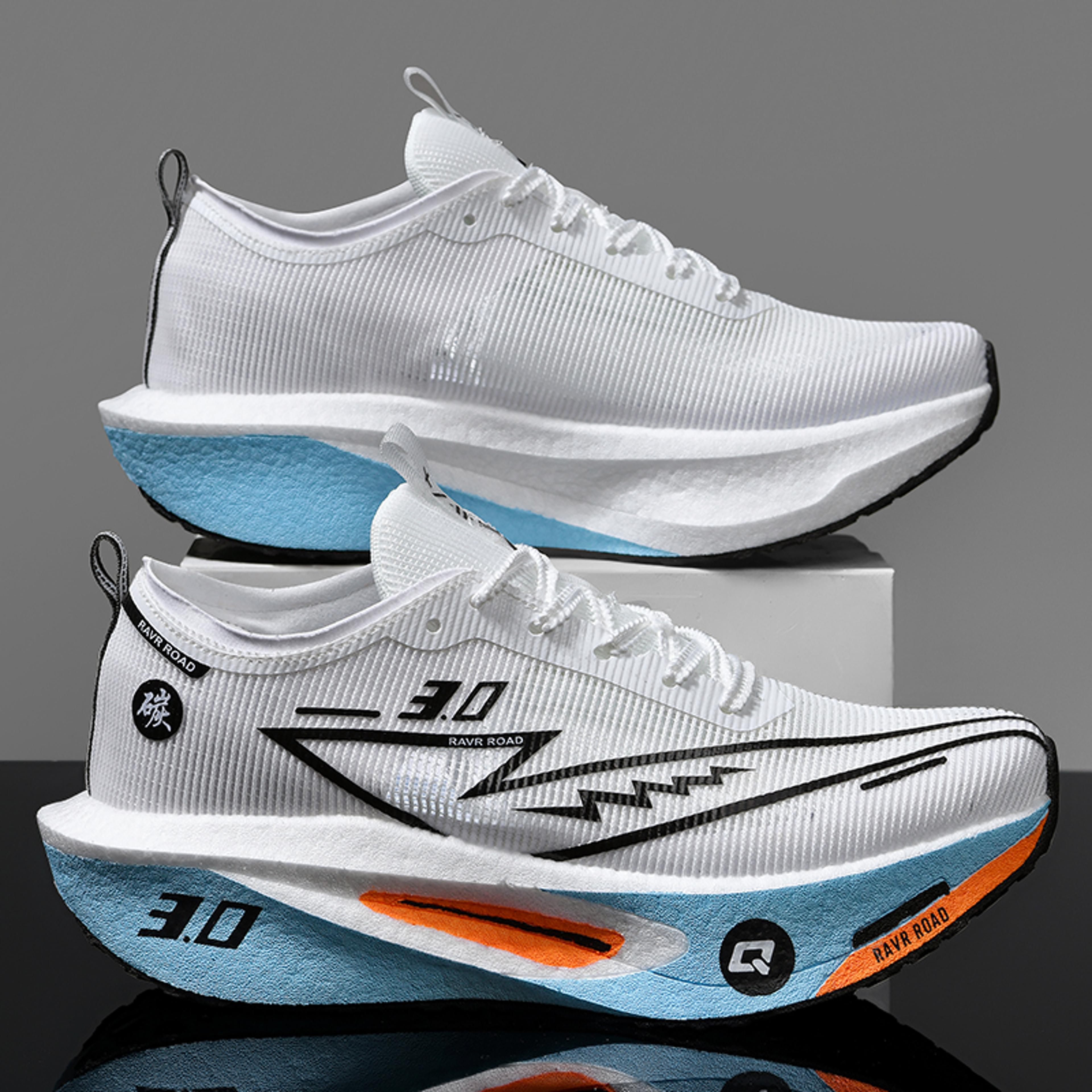 men running shoes mesh comfort sneakers with carbon board cushion for training jogging