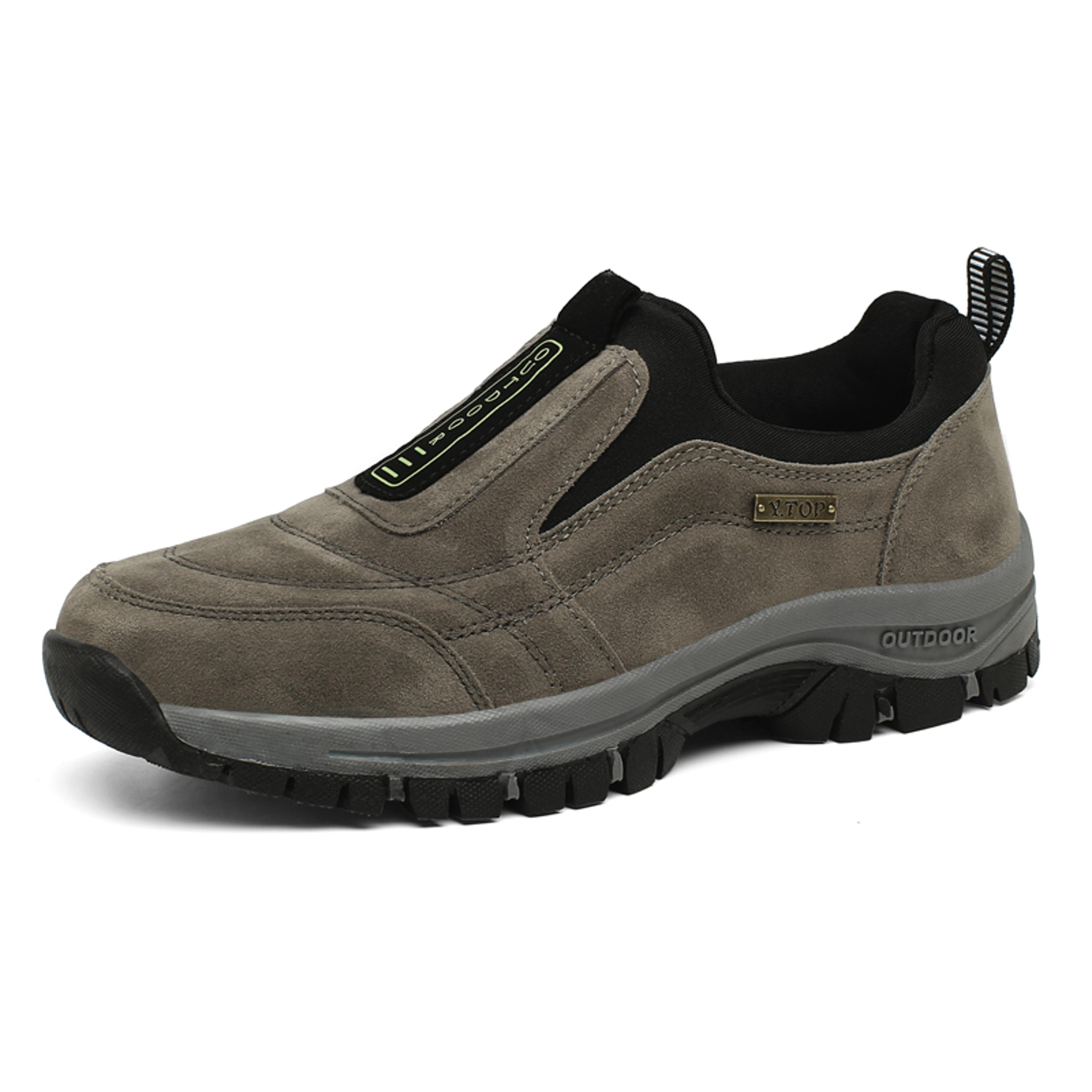 comfortable men's non-slip casual sports shoes, wear-resistant hiking shoes, outdoor fashion flat walking shoes