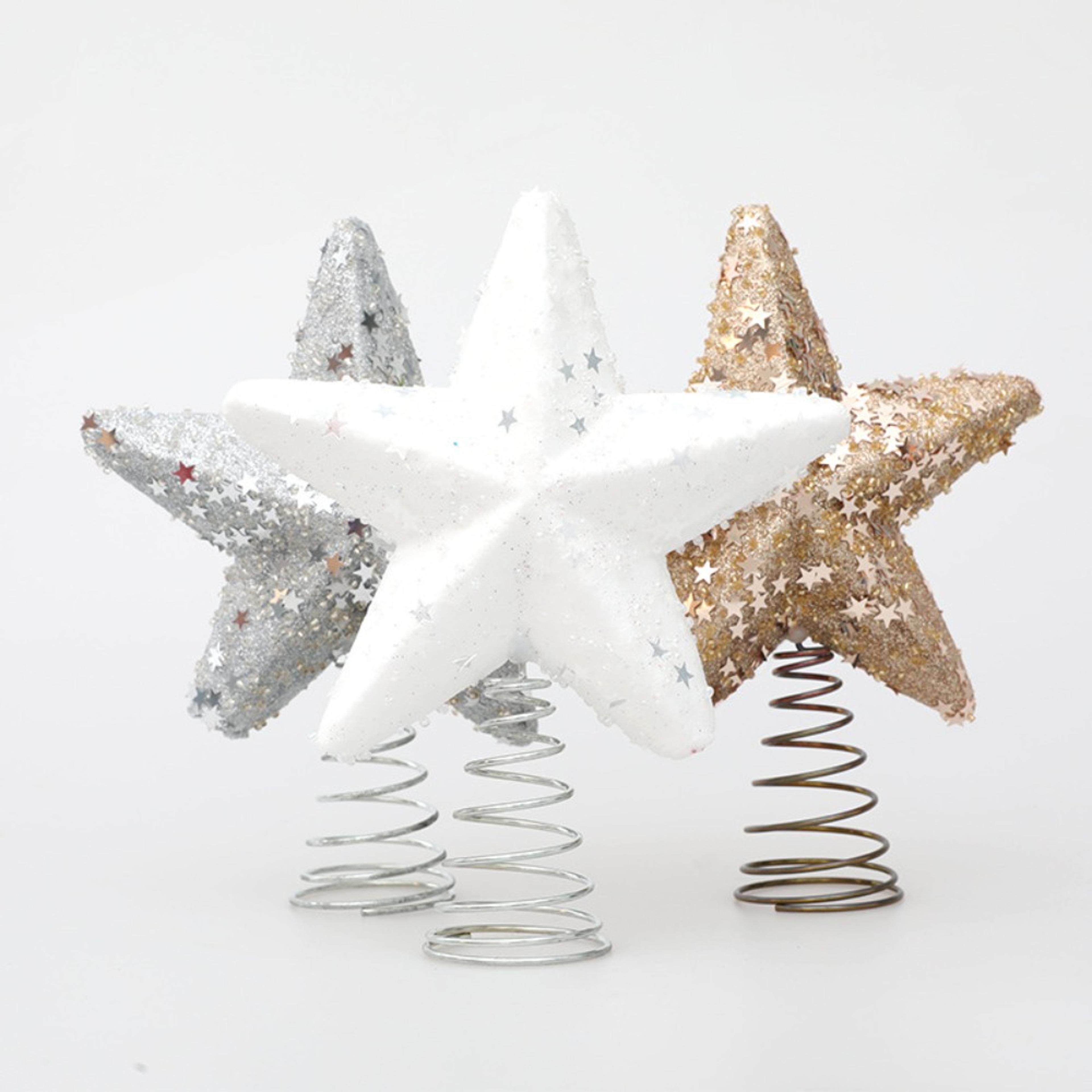 new pentagram christmas tree top star party decoration crafts christmas tree decorations family new year tree ornaments