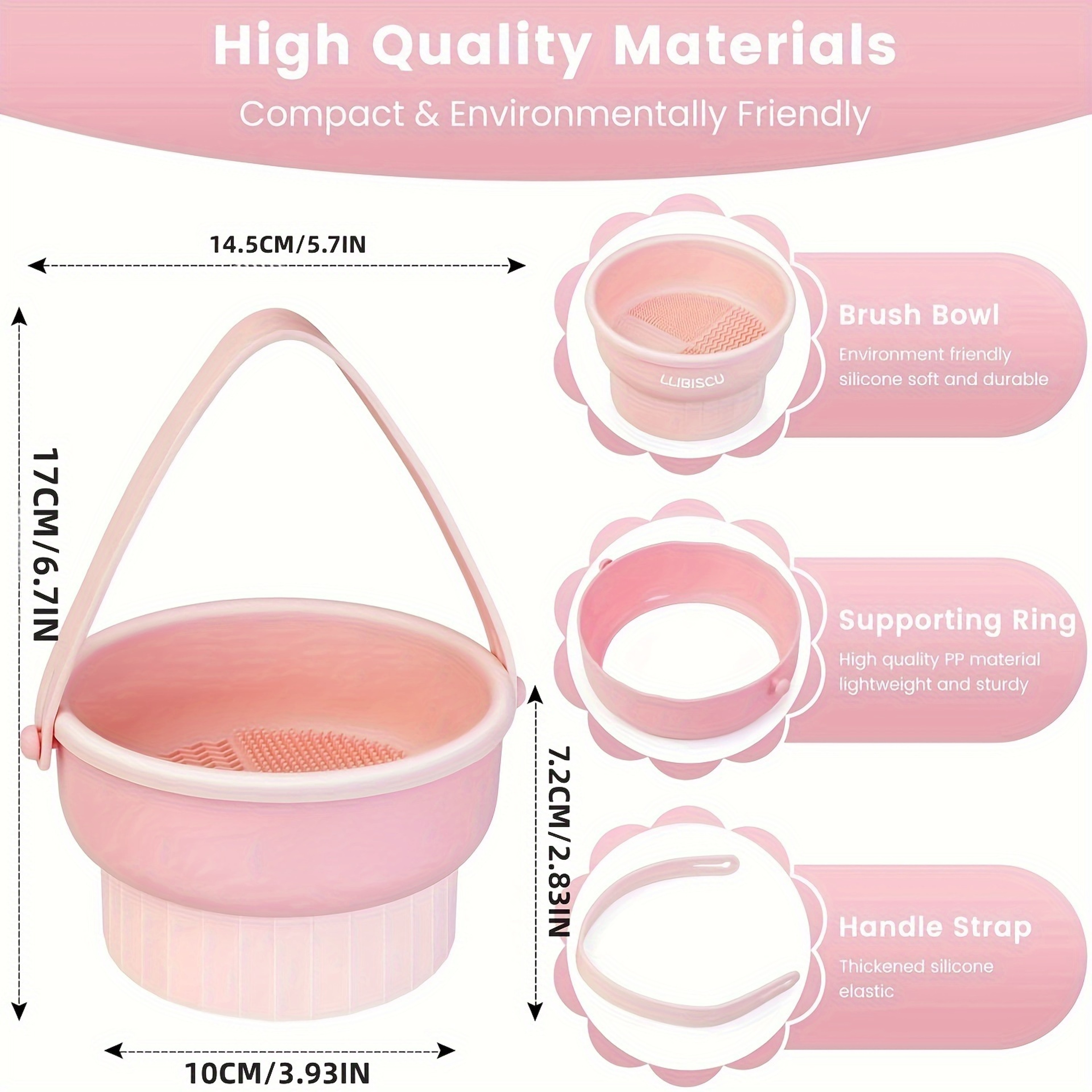 Silicone Makeup Brush Cleaner Mat, Drying Rack and Air Dry Tool, Cosmetic Brush Cleaning Beauty Organizer Kit – view 6