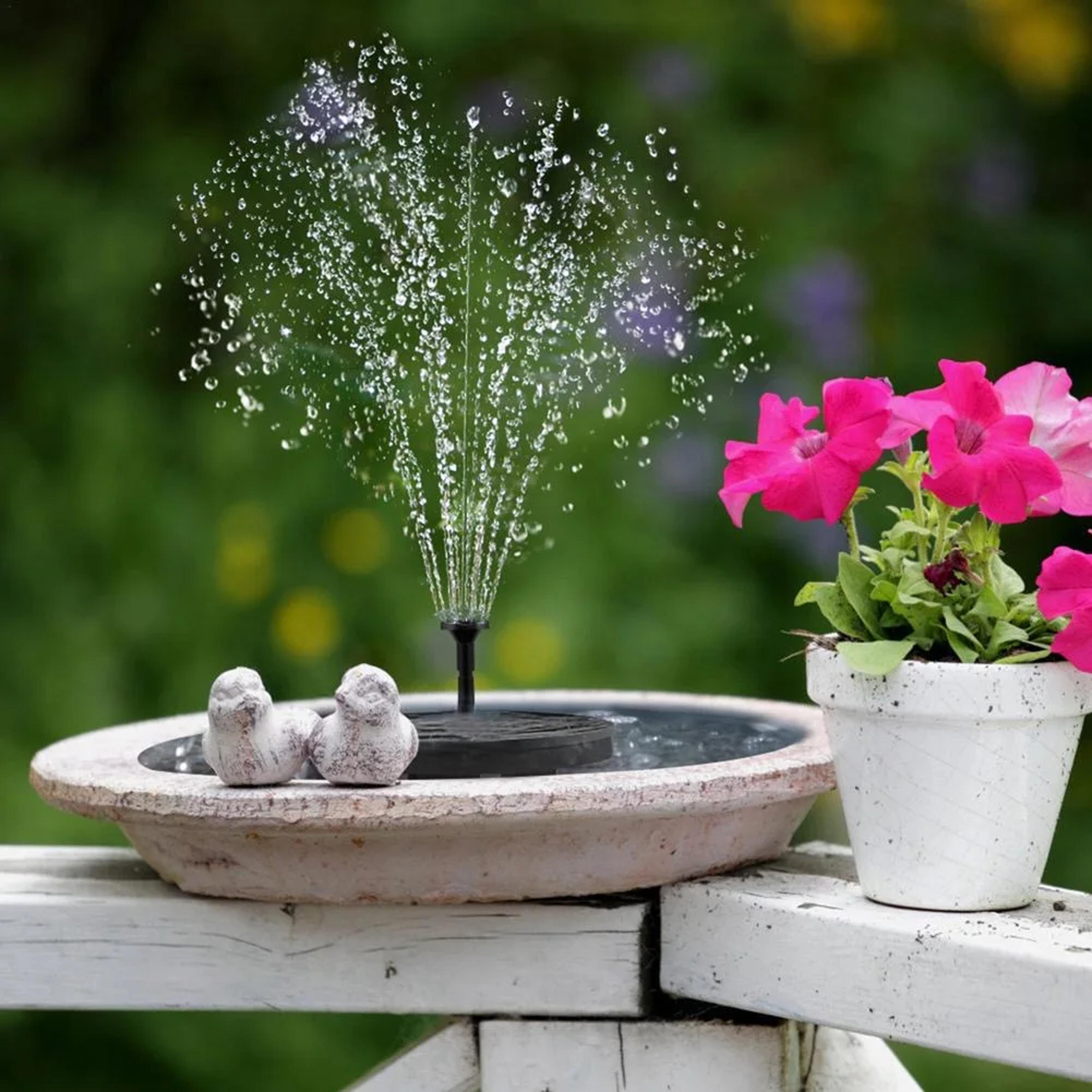 new mini solar water fountain, outdoor pond waterfall fountain, garden supplies, solar powered bird bath decoration