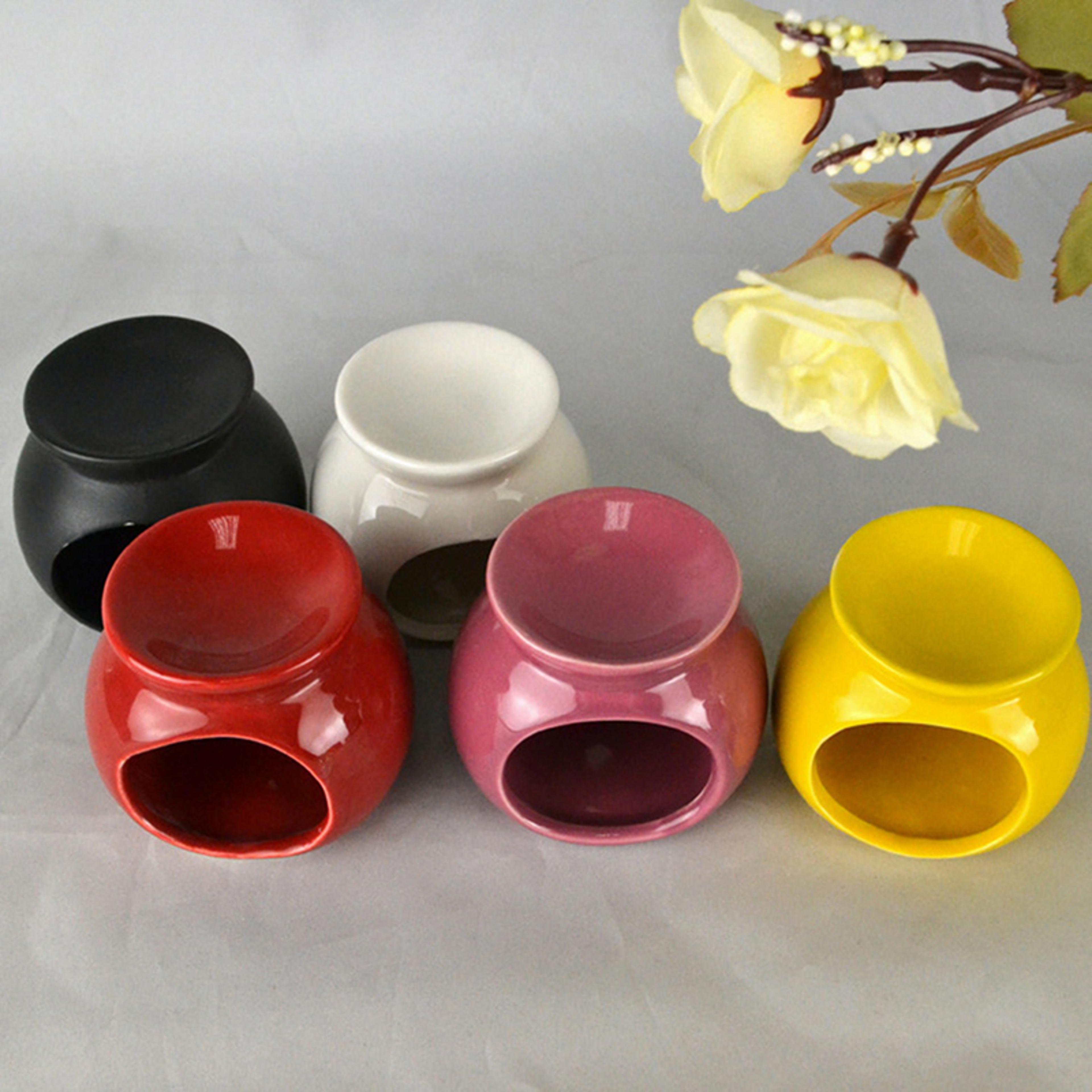 porcelain aroma burner, essential oil furnace, mini candle holder, solid color ceramic crafts, aromatherapy diffuser