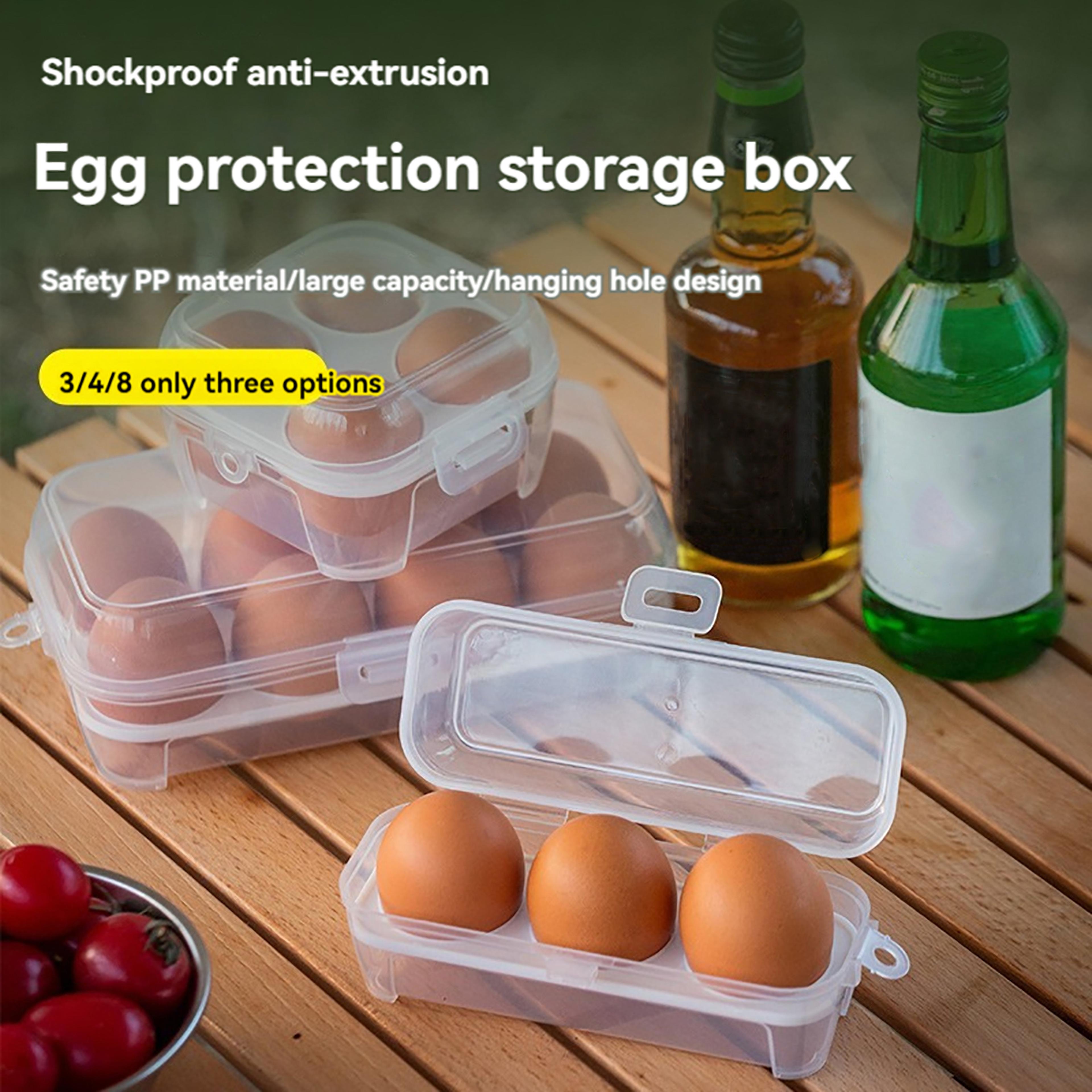 portable camping shatterproof eggtray, outdoor shockproof egg box, home plastic protection box