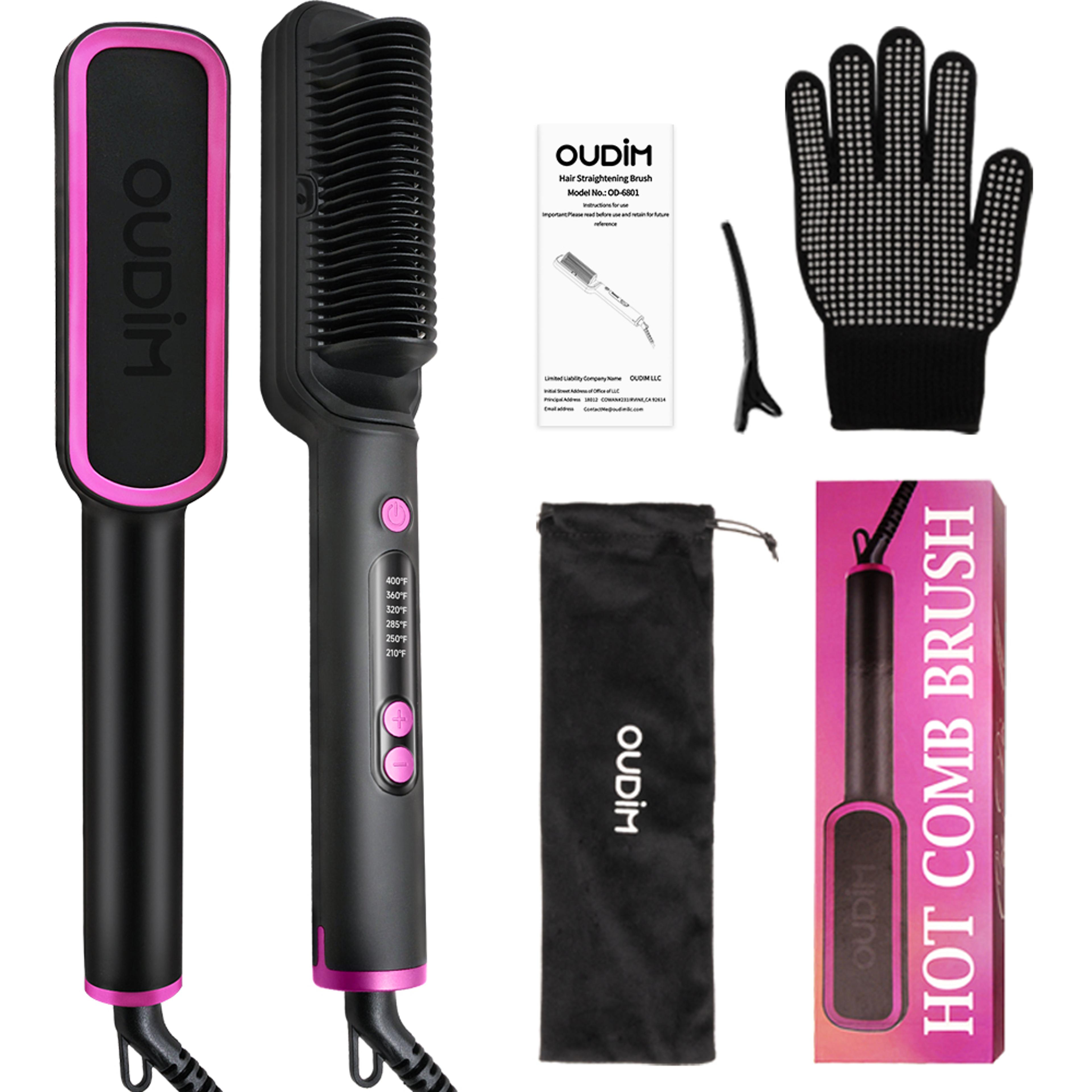 hair straightening comb, fast heating hair brush, anti-scald hair styling tool, smooth frizz-free hair