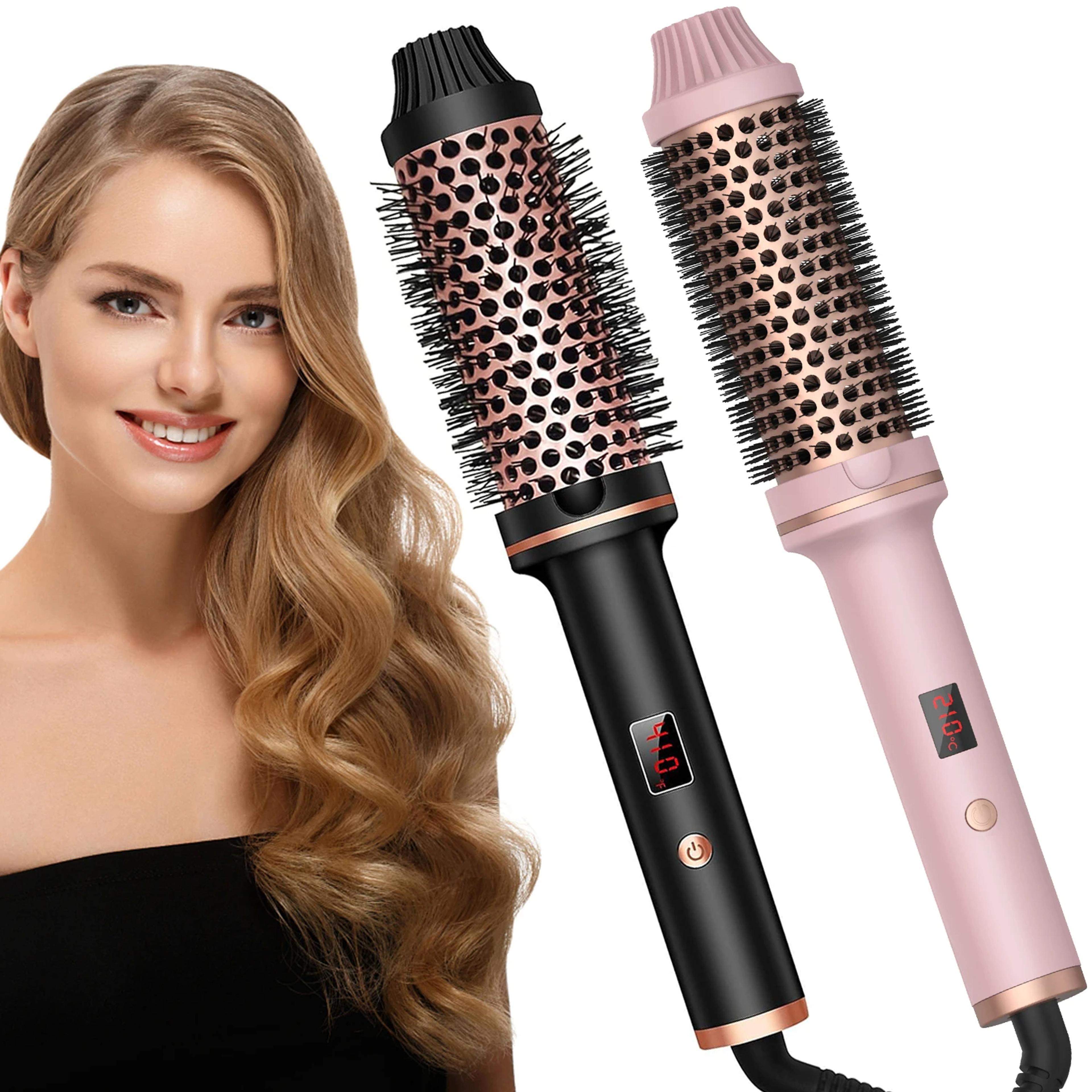 valentine gift electric hair brushes, heated anti-scald thermal brush, professional hair curler straightener hot comb