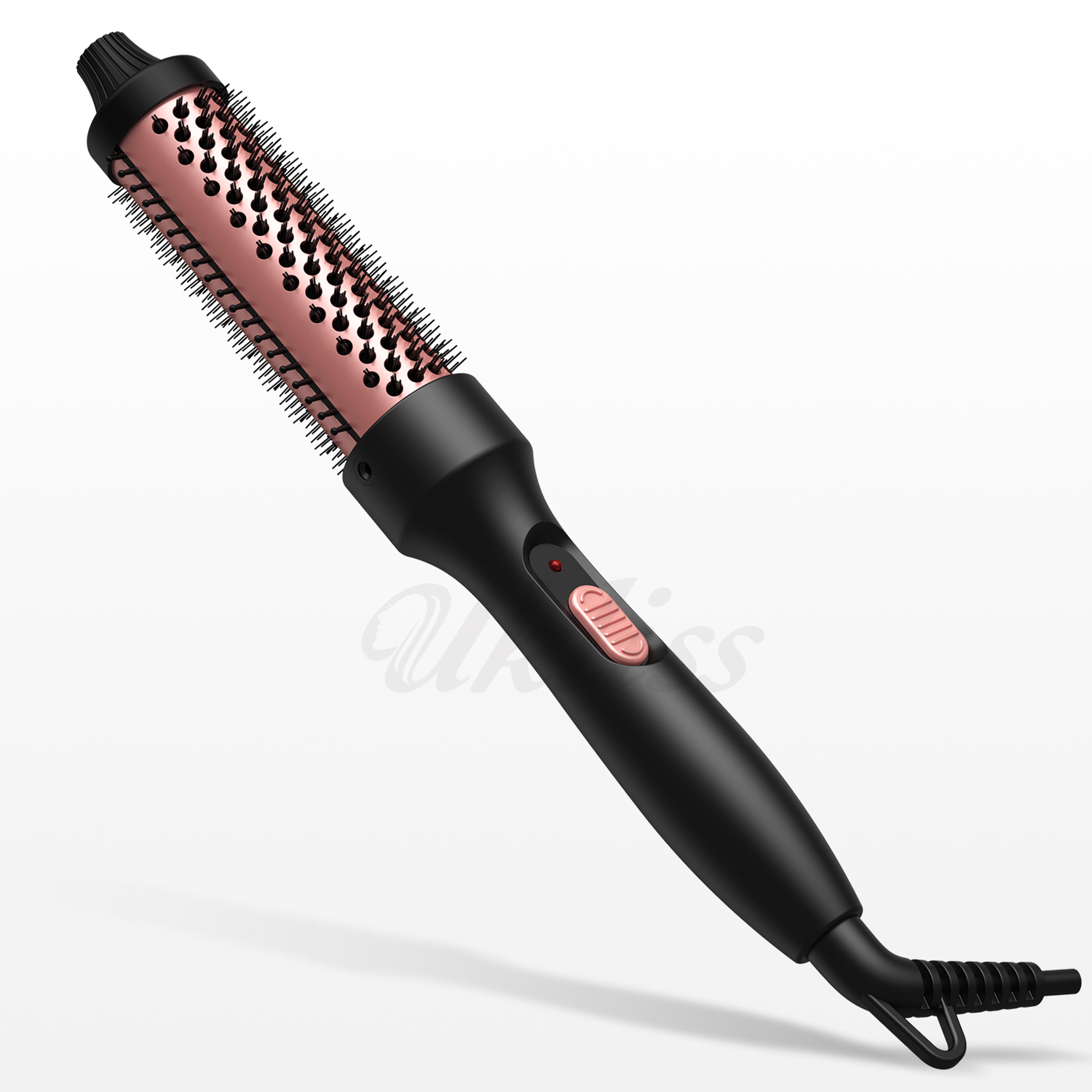 thermal brush, ceramic hair curler volumizing brush round heated curling iron brush