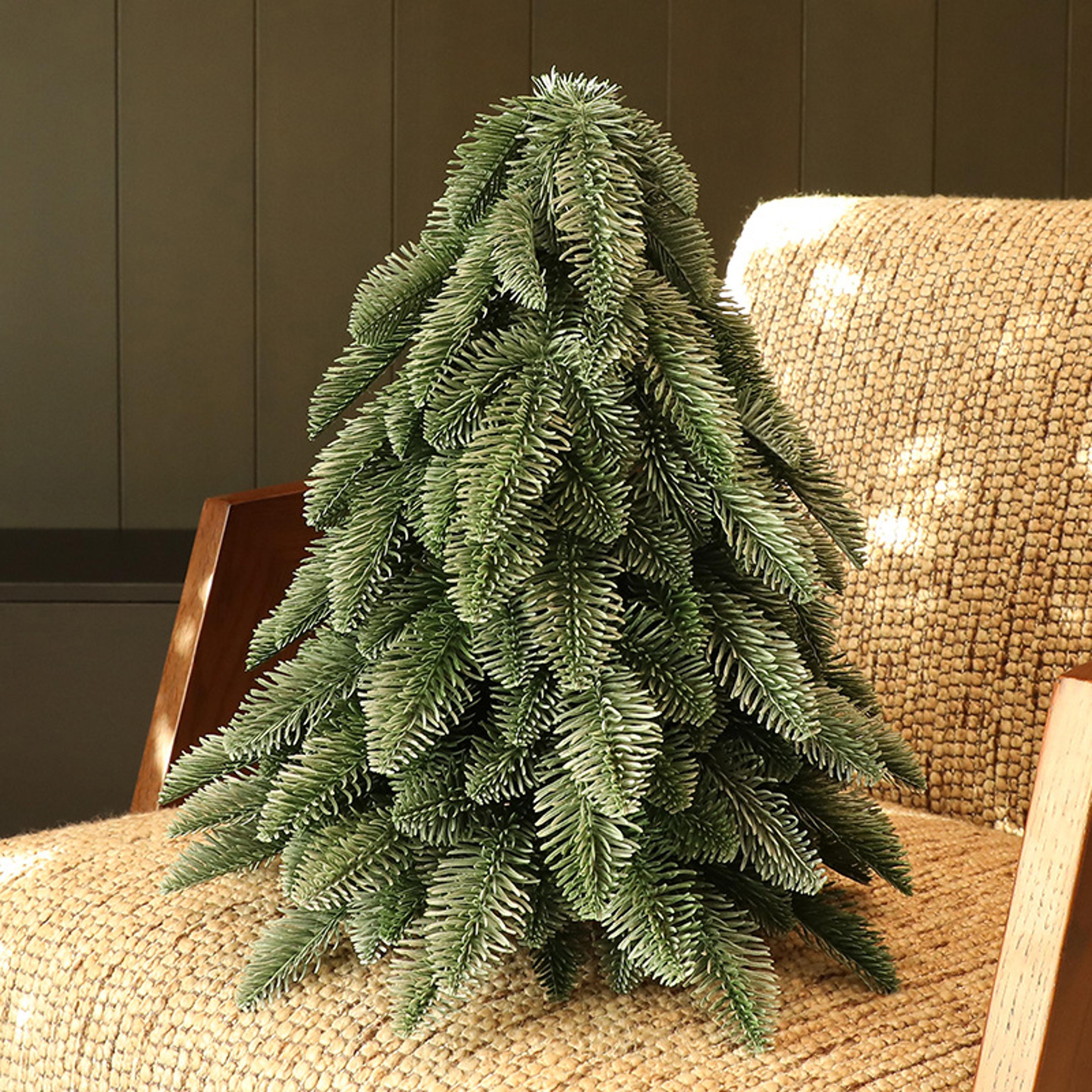 christmas tree simulated nobel pine tree for indoor home decor, restaurant, desktop decoration