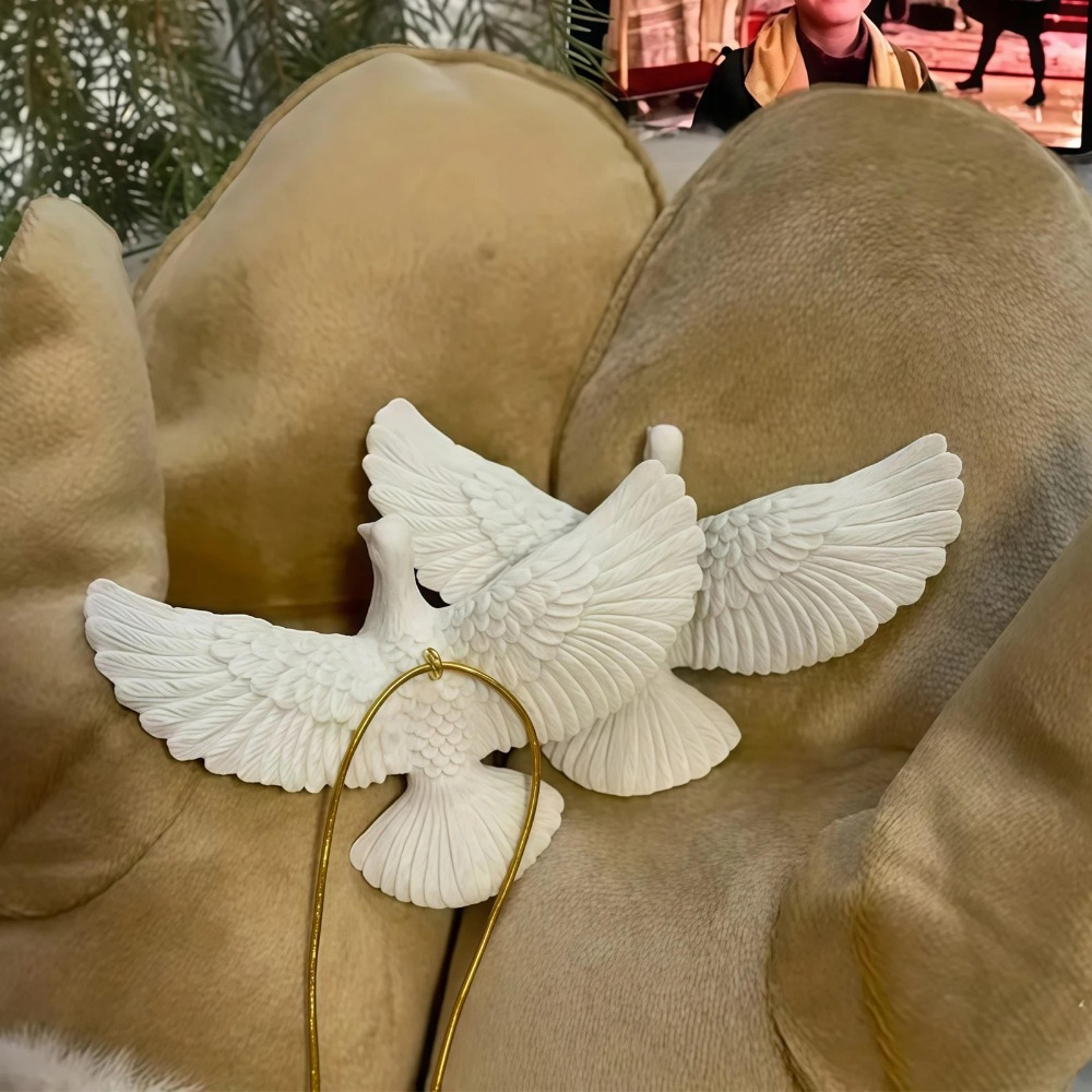 style friendship doves christmas tree ornament resin home alone best gift for someone special