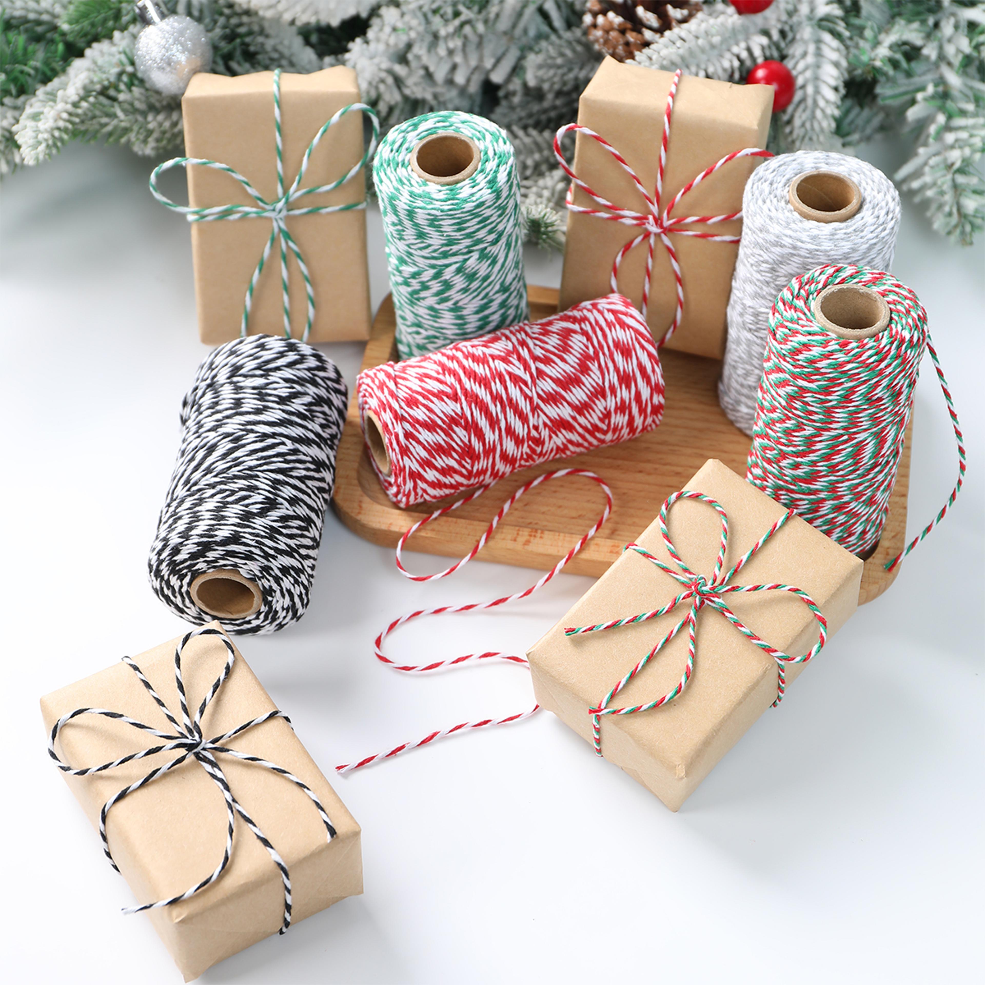 christmas bakers twine string for gift box packaging, merry christmas decoration for home, new year navidad natal noel