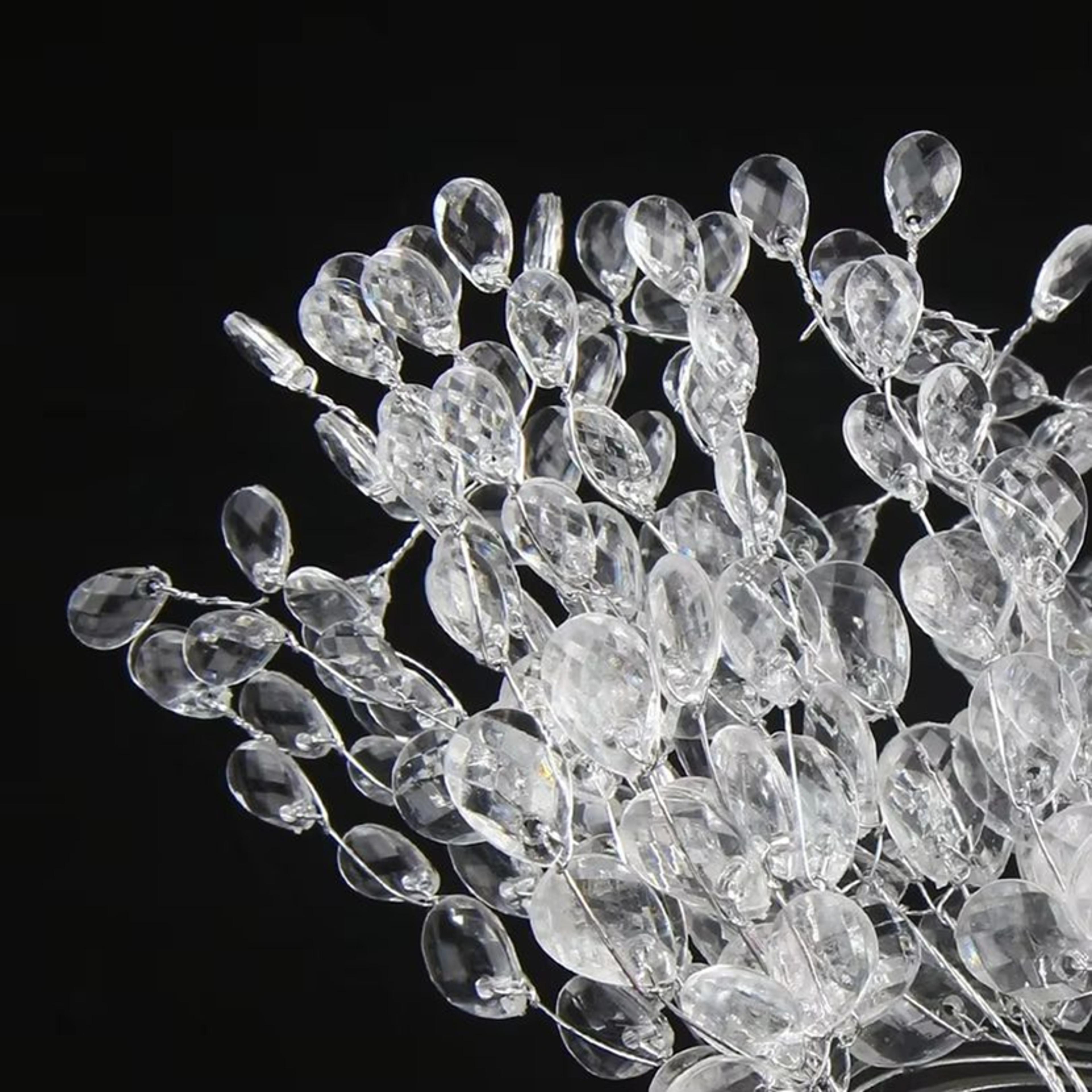 artificial white crystal acrylic water droplet garland hairpin for wedding, bridal bouquet, and diy gift decorome