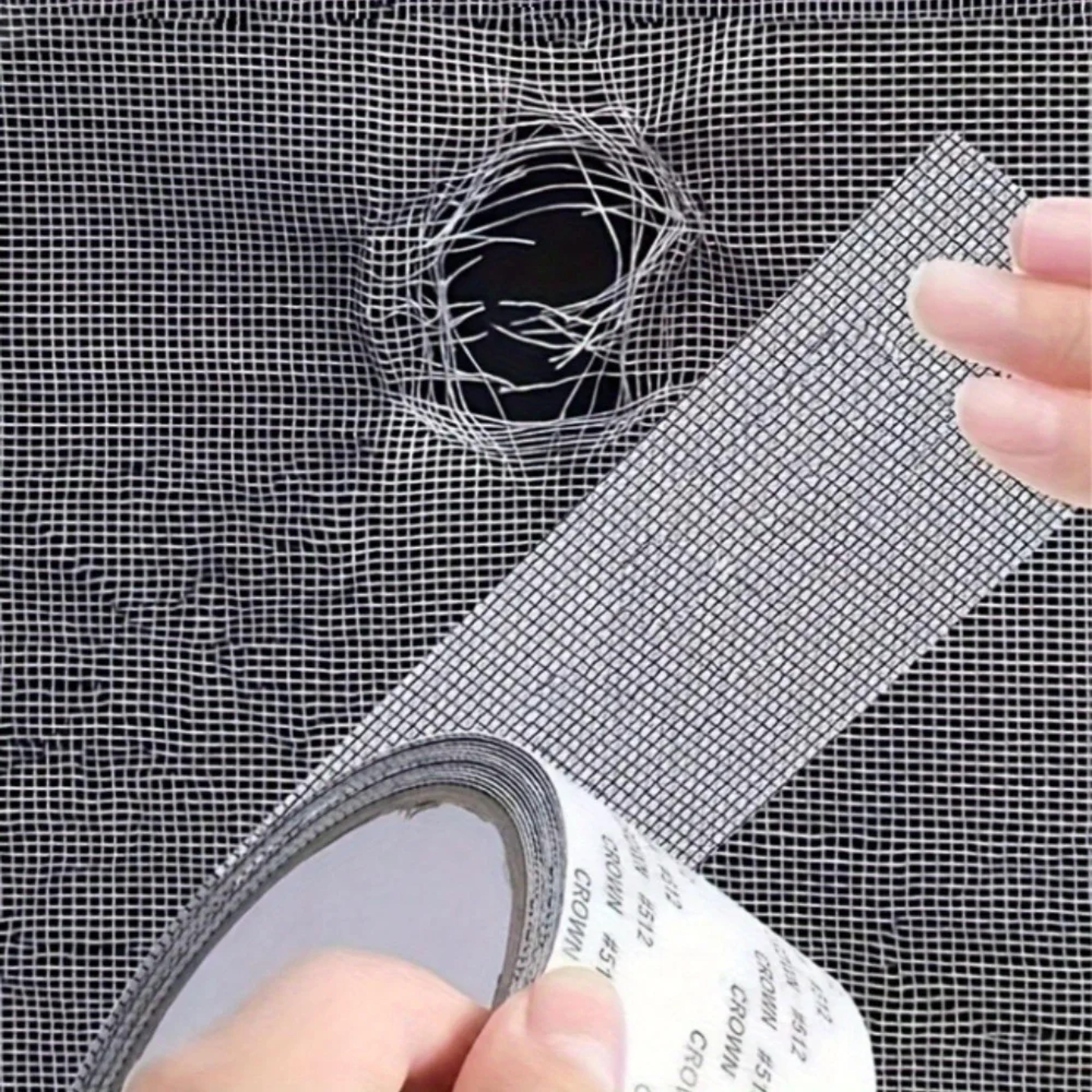 self adhesive waterproof screen patch tape, self-adhesive anti-insect mesh repair tape, strong adhesive for door screens