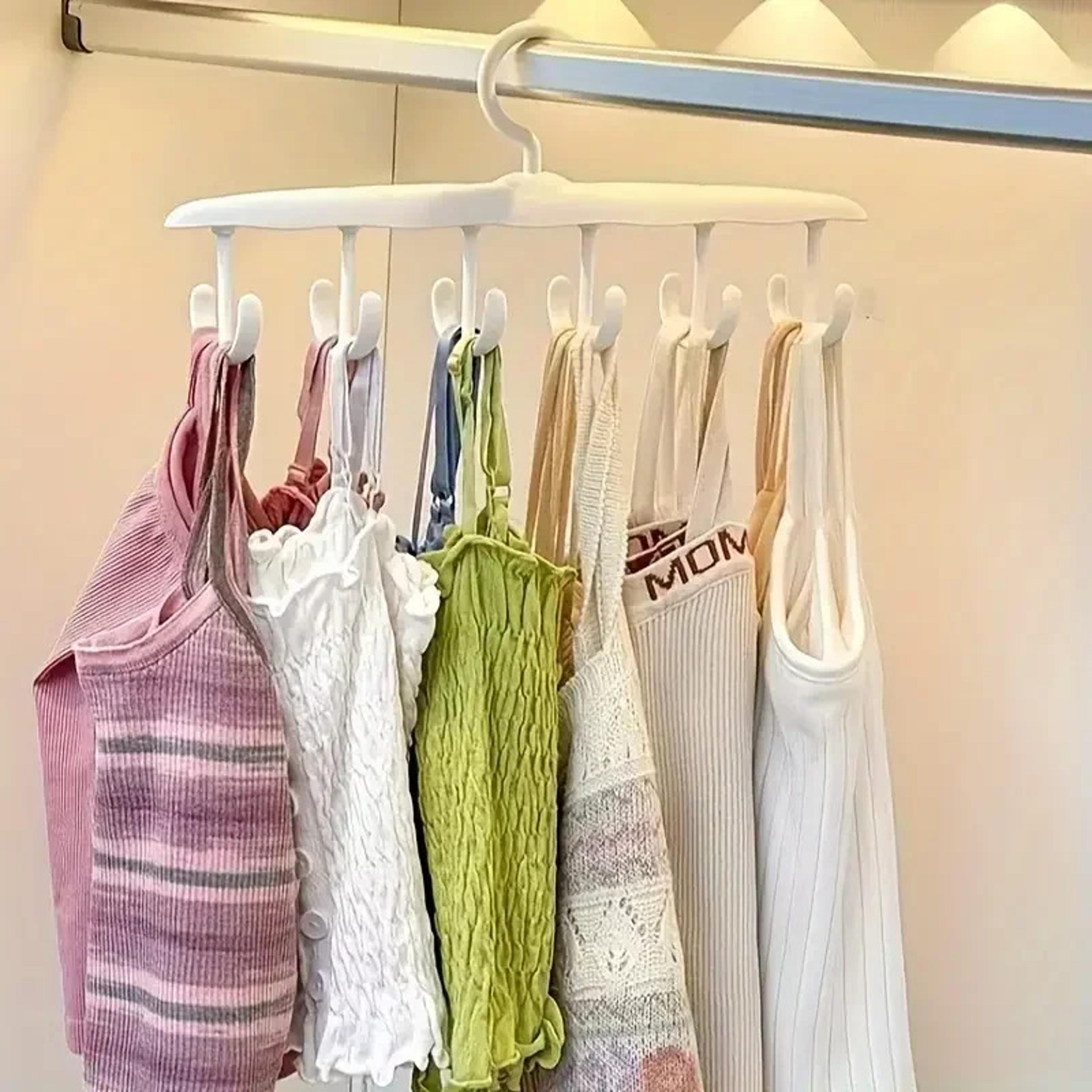 multi-functional storage organizer hanger for underwear, clothes, and hats, home wardrobe wave hook