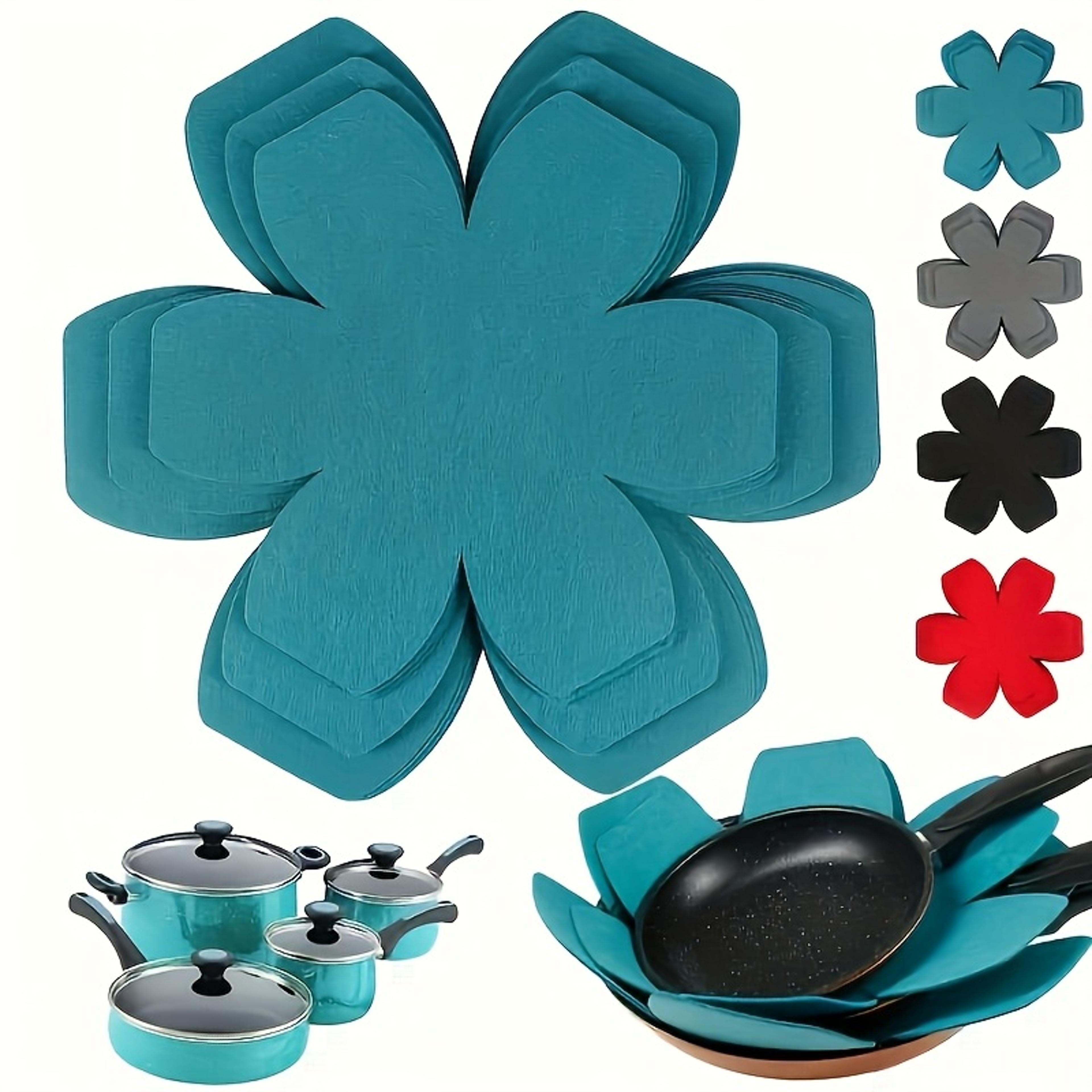 12pcs felt pot pan protectors, non-stick divider pads, heat insulation kitchen cookware tools