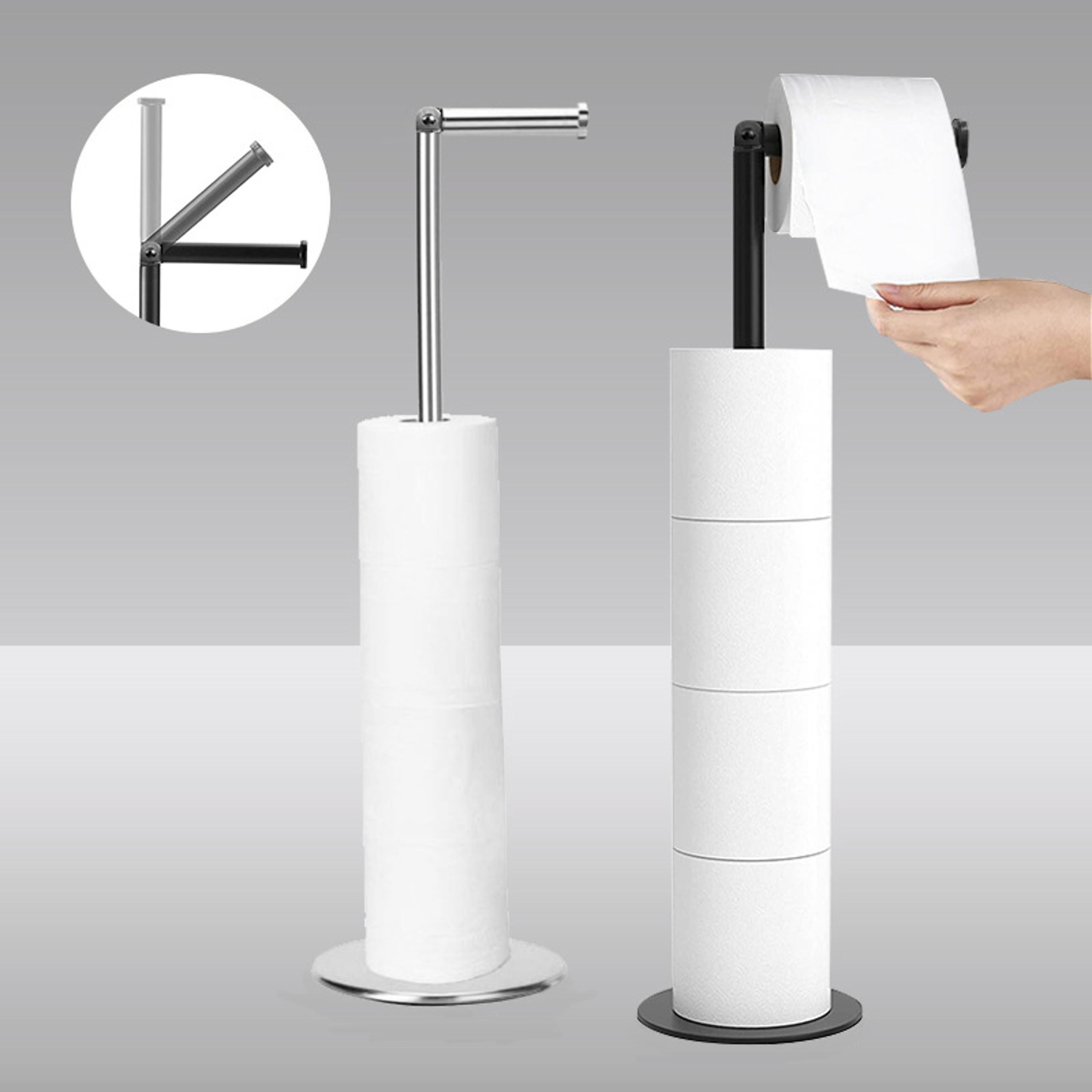 stainless steel bathroom toilet paper holder, free standing tissue roll holder, rustproof paper stand for bathroom