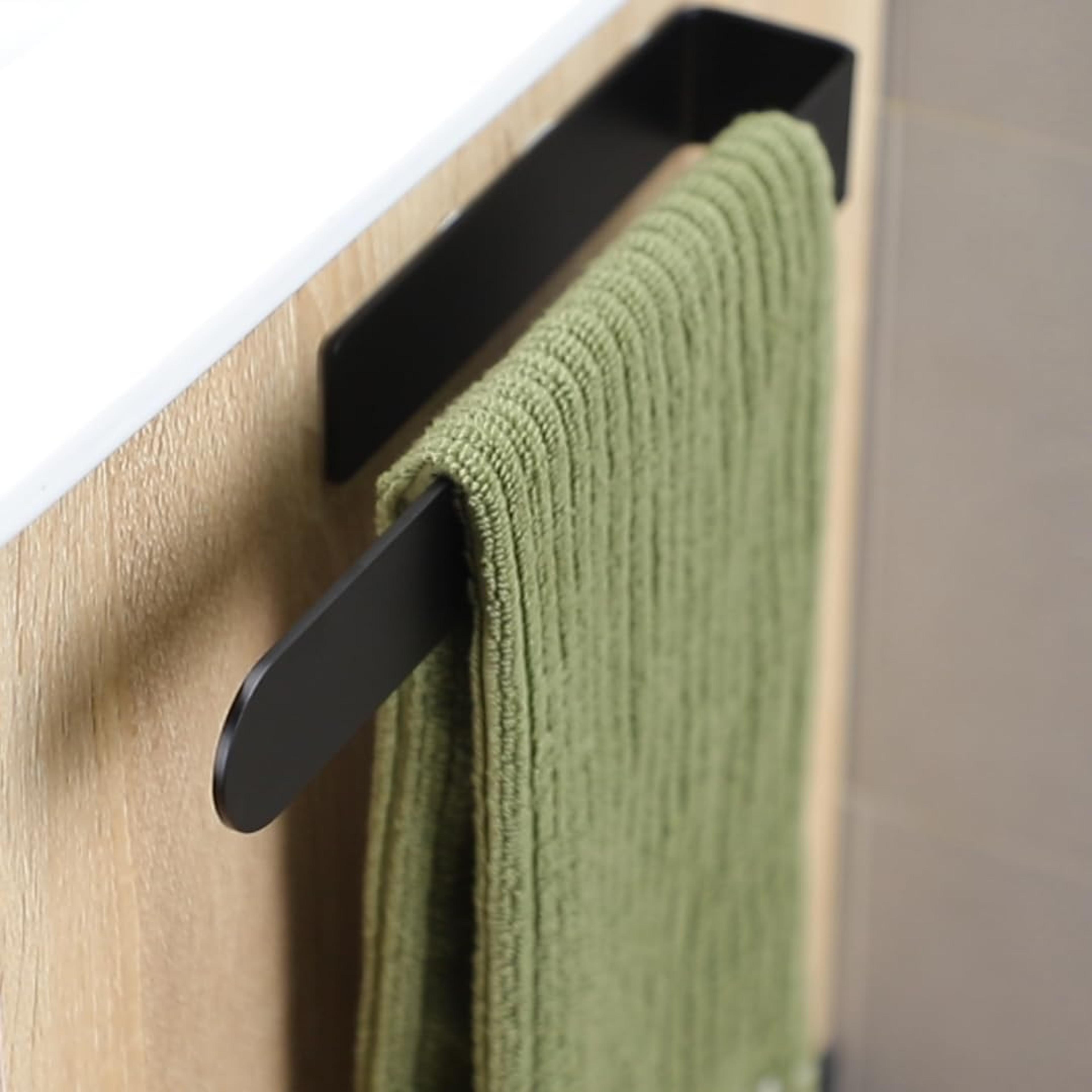 non-punched towel rack, self-adhesive bathroom organizer, kitchen hand towel rack