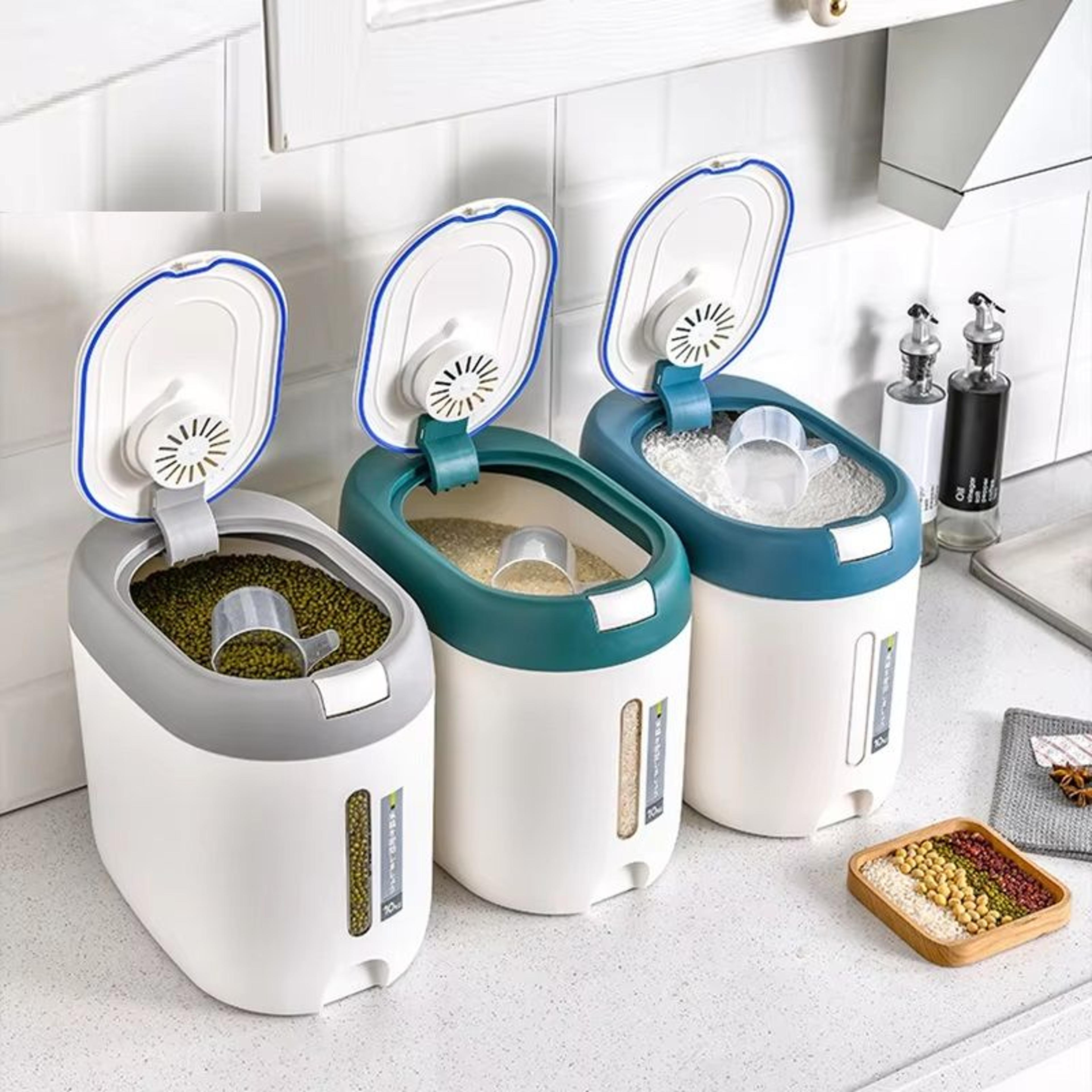 rice dispenser kitchen organizer, storage container, cereal box, home storage, kitchen food storage containers