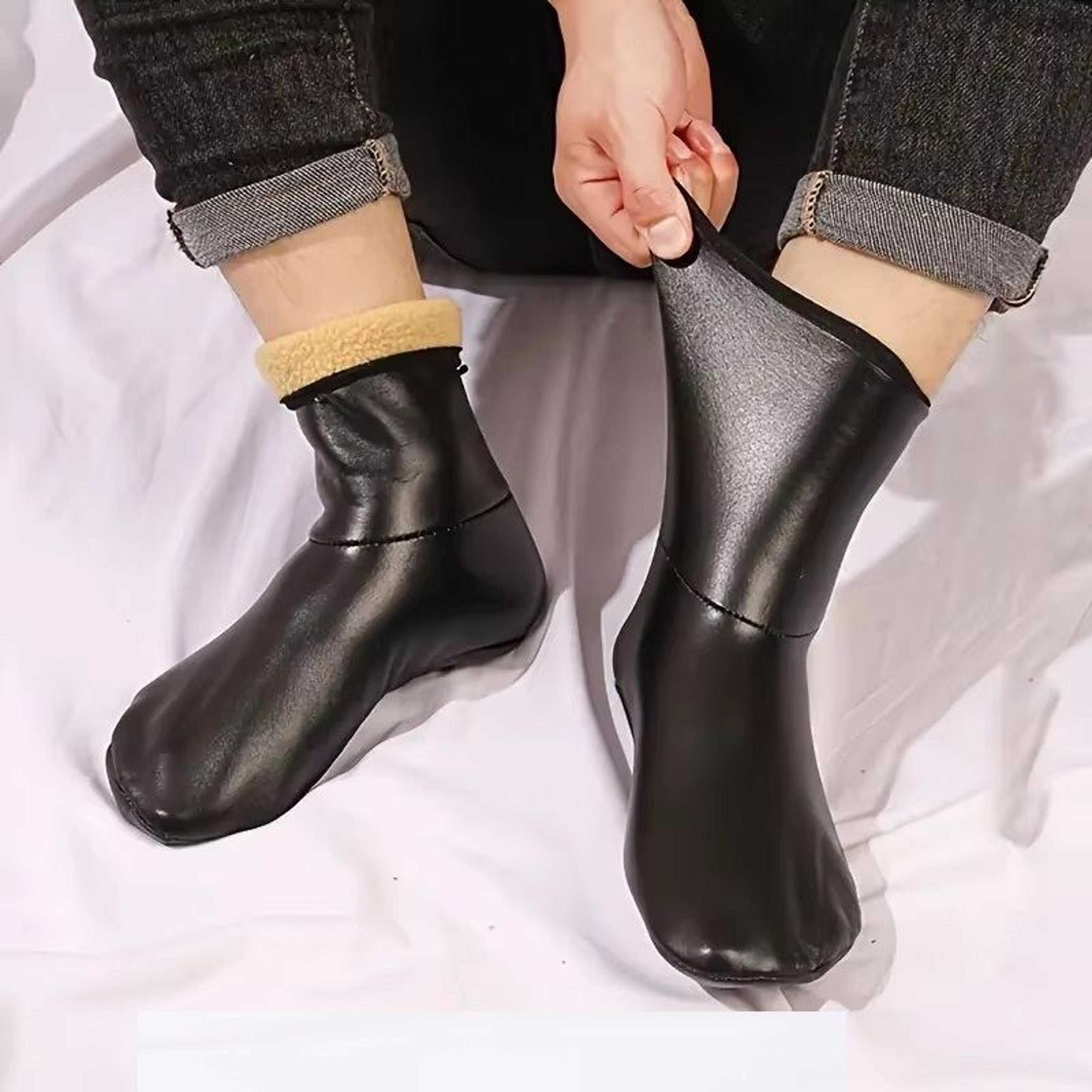 outdoor sports snowfield socks for autumn winter, thickened windproof warm plush indoor floor socks