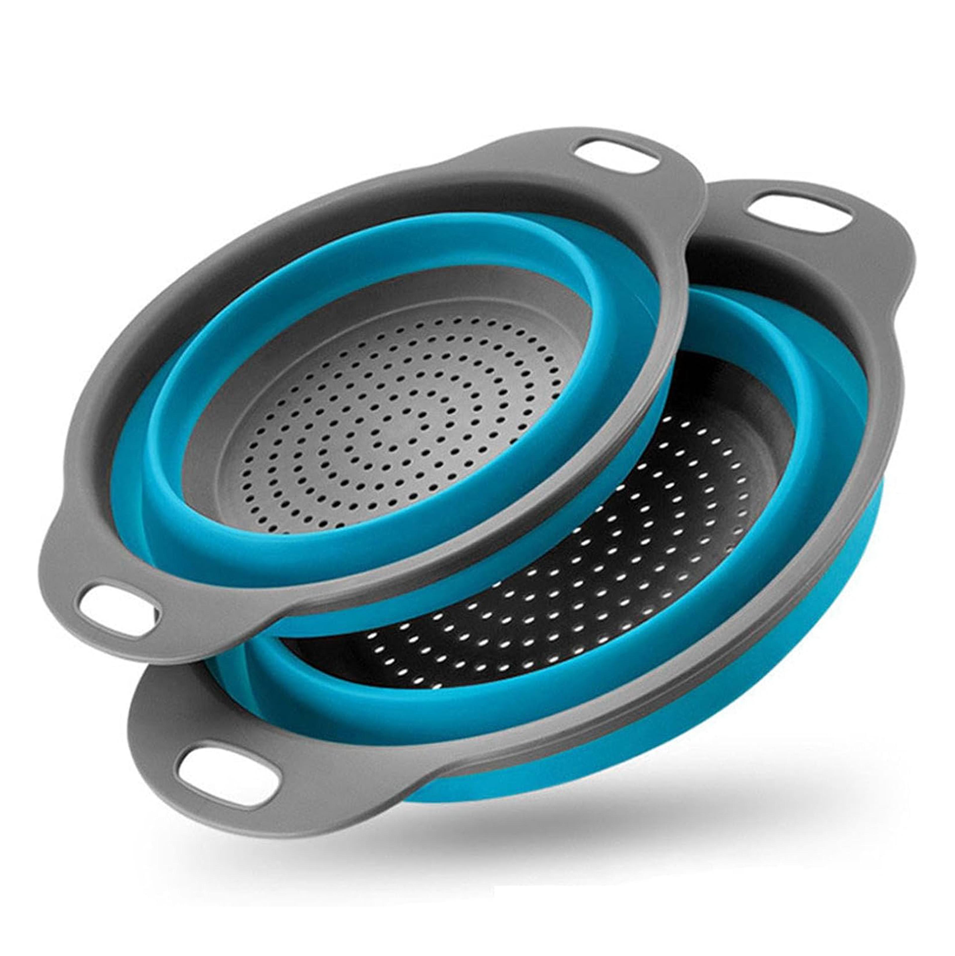 collapsible pasta strainers, kitchen colander for draining fruit, silicone filter vegetables baskets, sink washing bowl