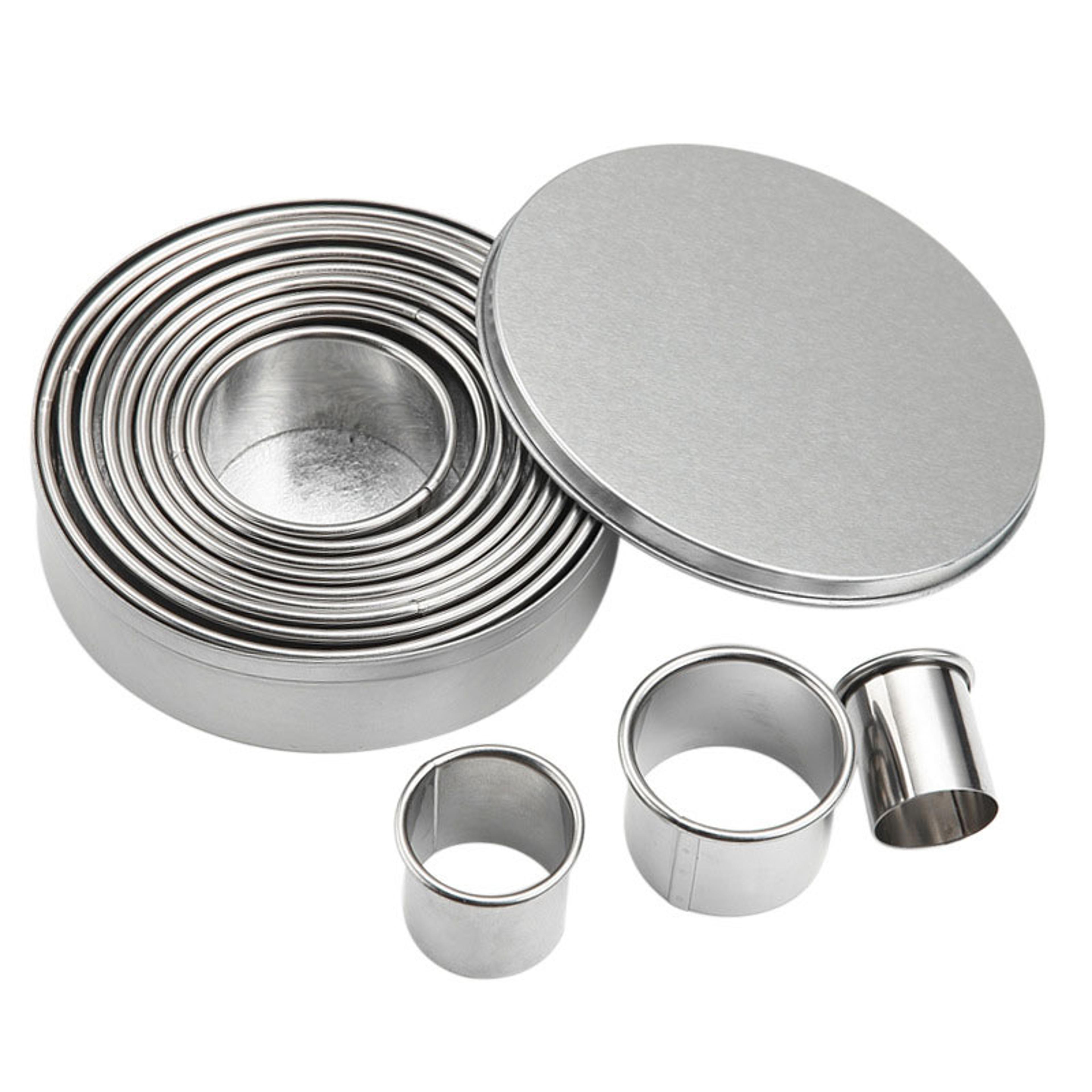 stainless steel mousse ring circular cake, cutter biscuit baking molds tool for kitchen accessories