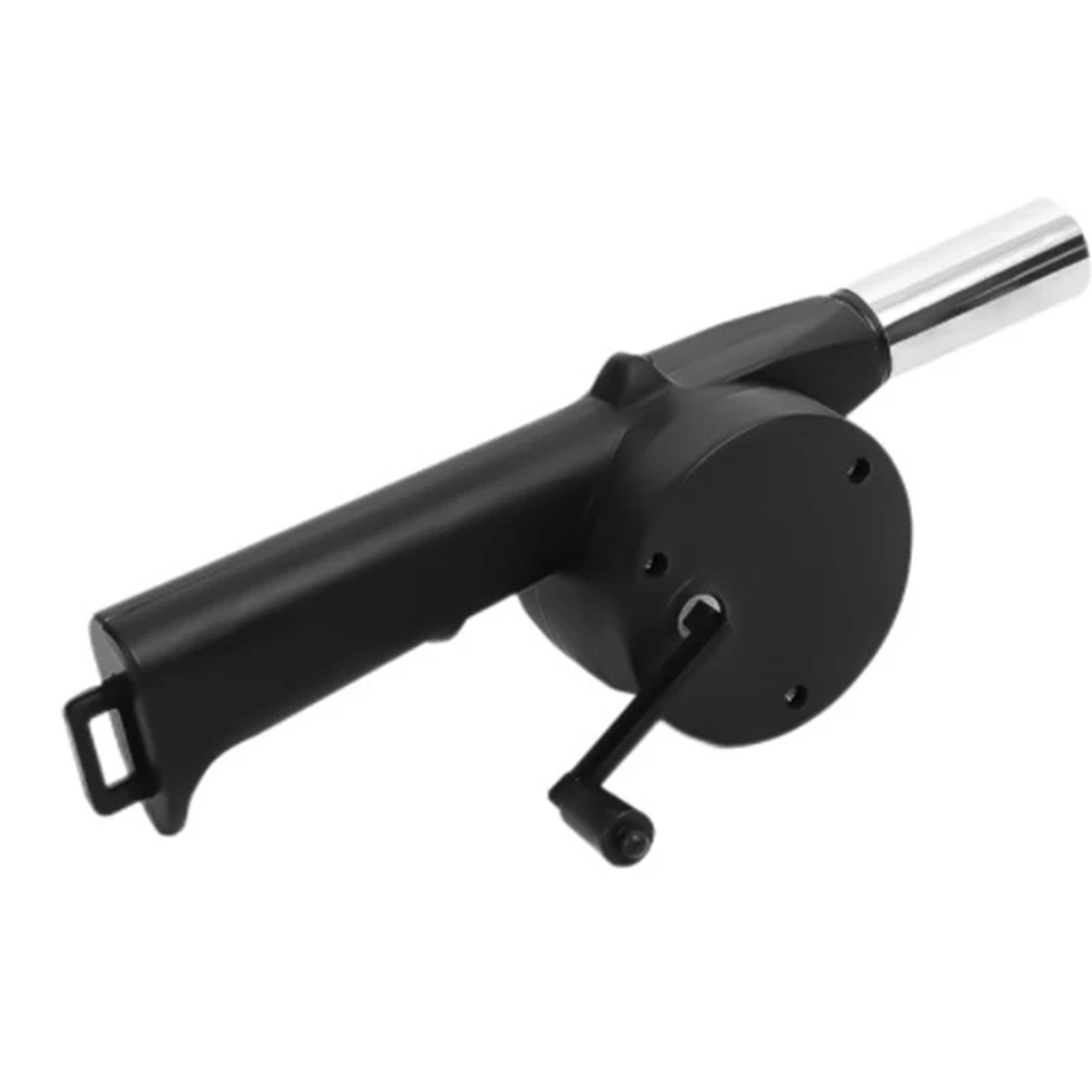 portable hand operated air blower for camping bbq grill, mini fire starter tool, outdoor barbecue accessories for picnic