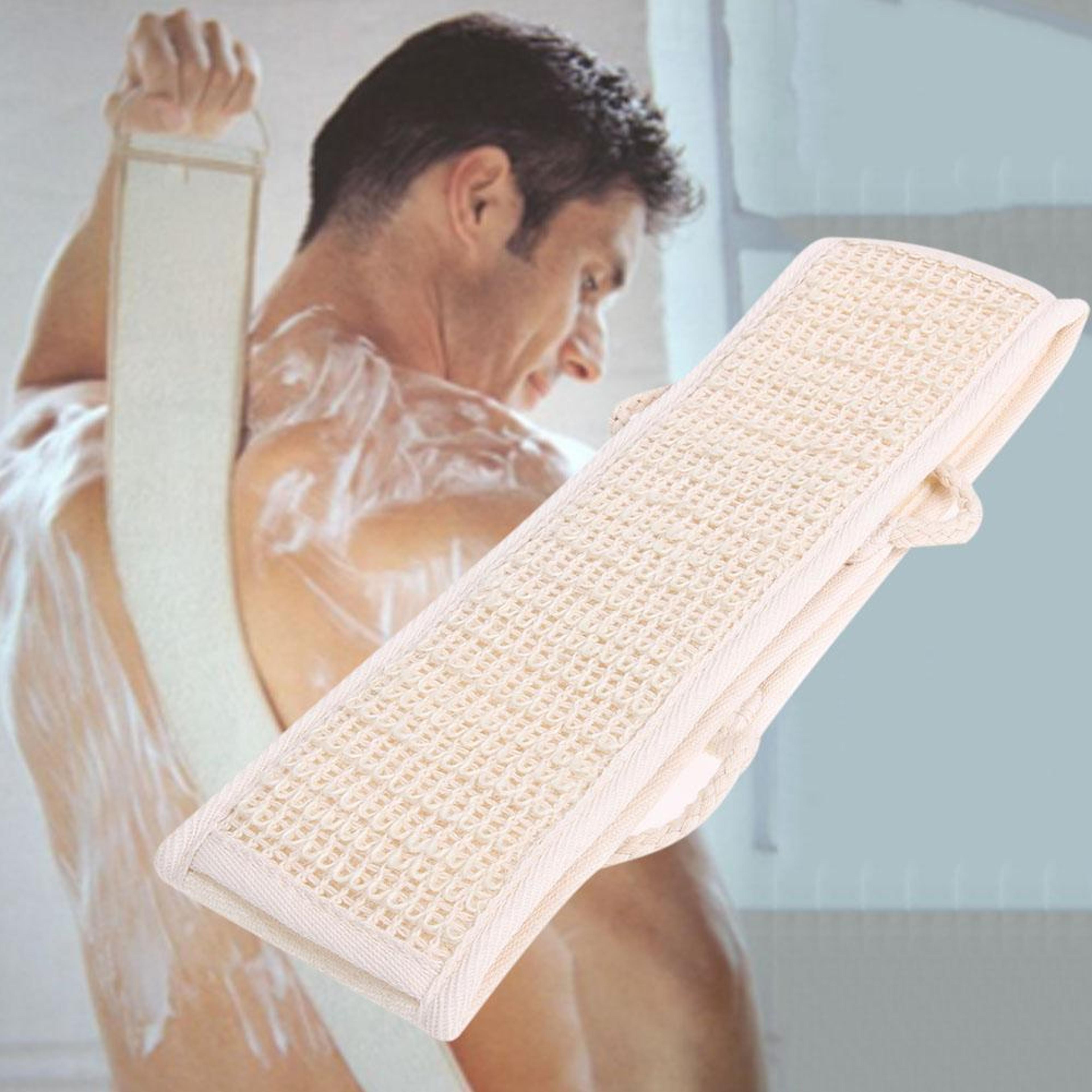 men and women loofah back scrubber, deep clean luffa shower scrubber, exfoliating bath back wash for relax your body