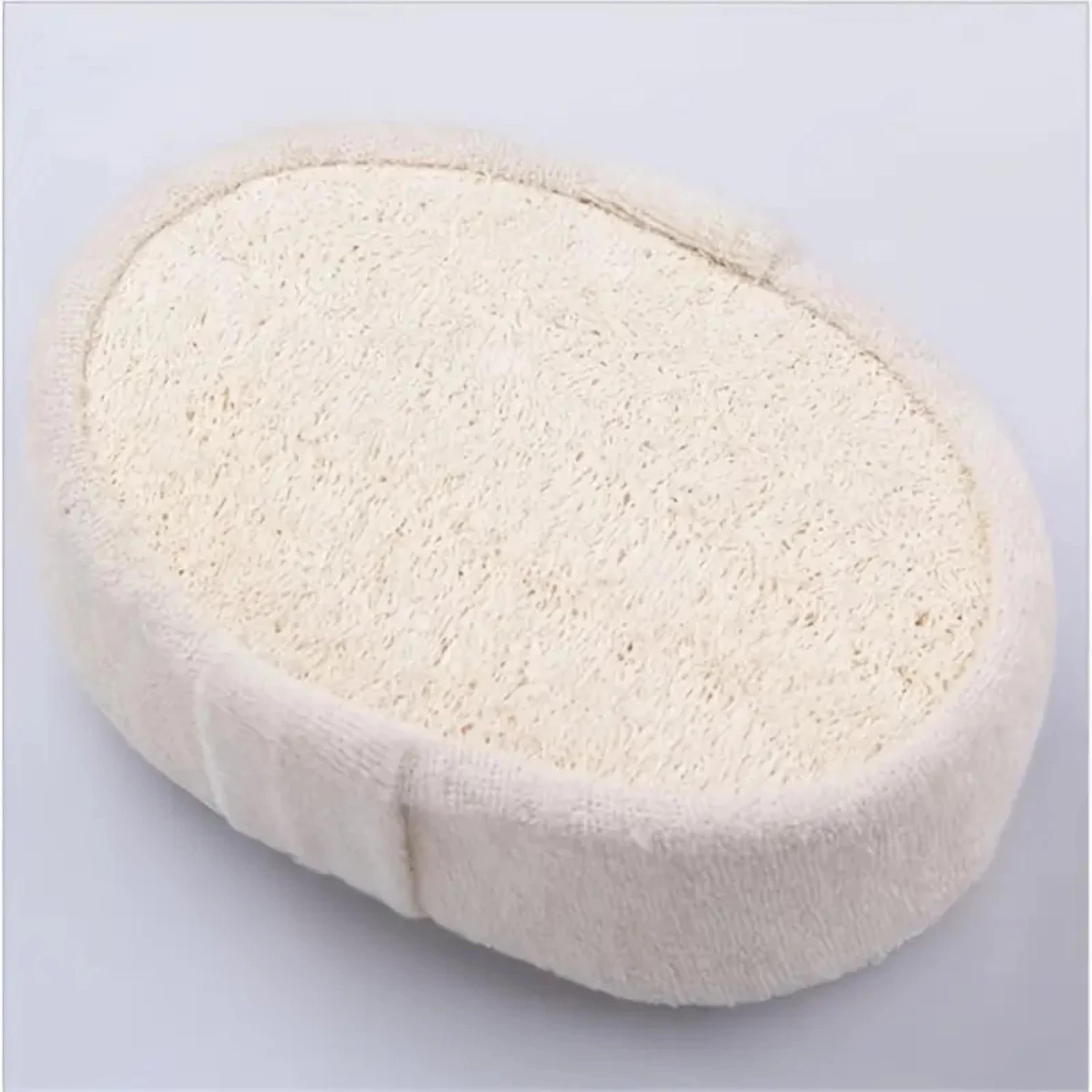 natural loofah body scrubber, strong exfoliating bath sponge for shower cleansing, highly effective skin care
