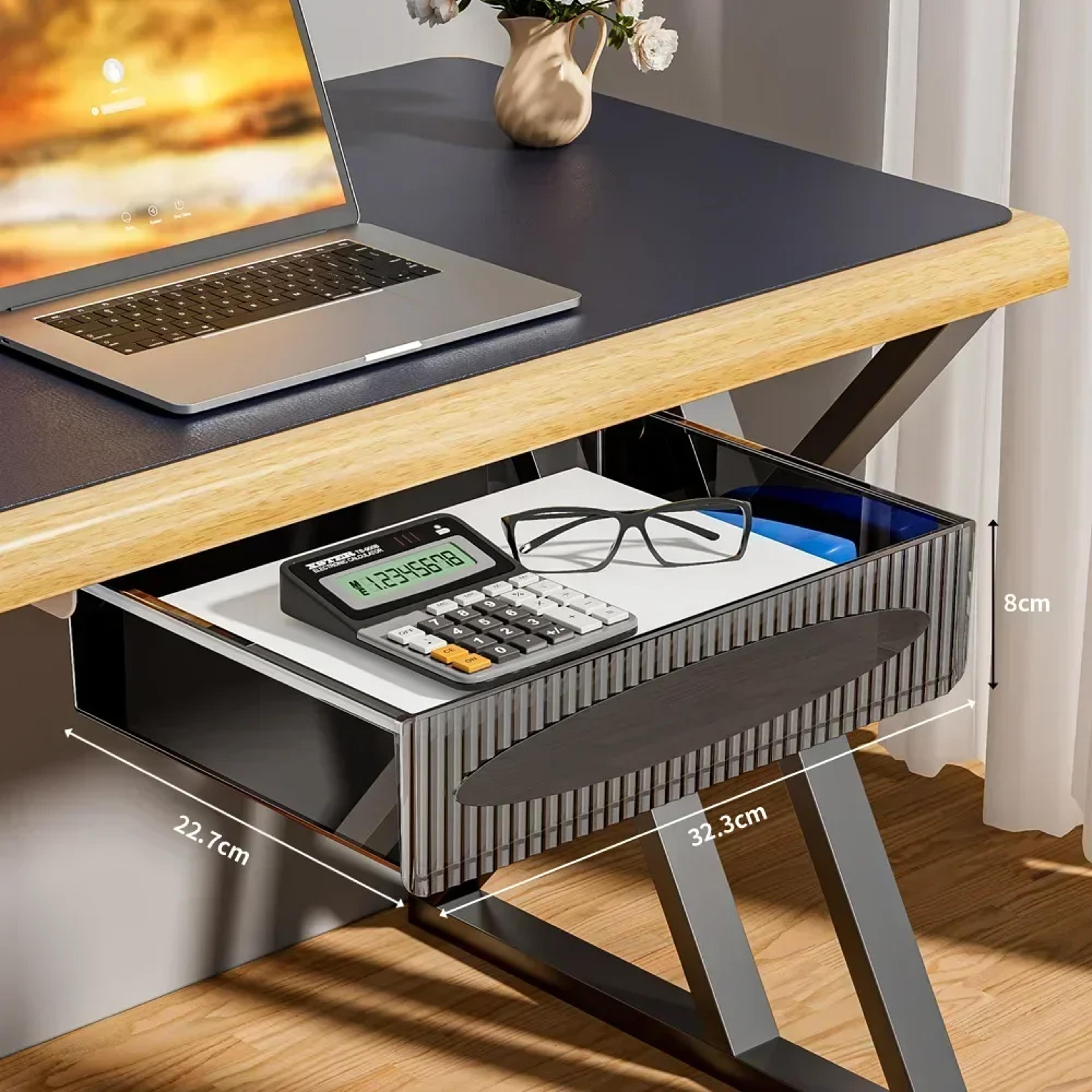 invisible storage table shelf, pull out storage box, hanging under desk drawer, large capacity undertable drawer