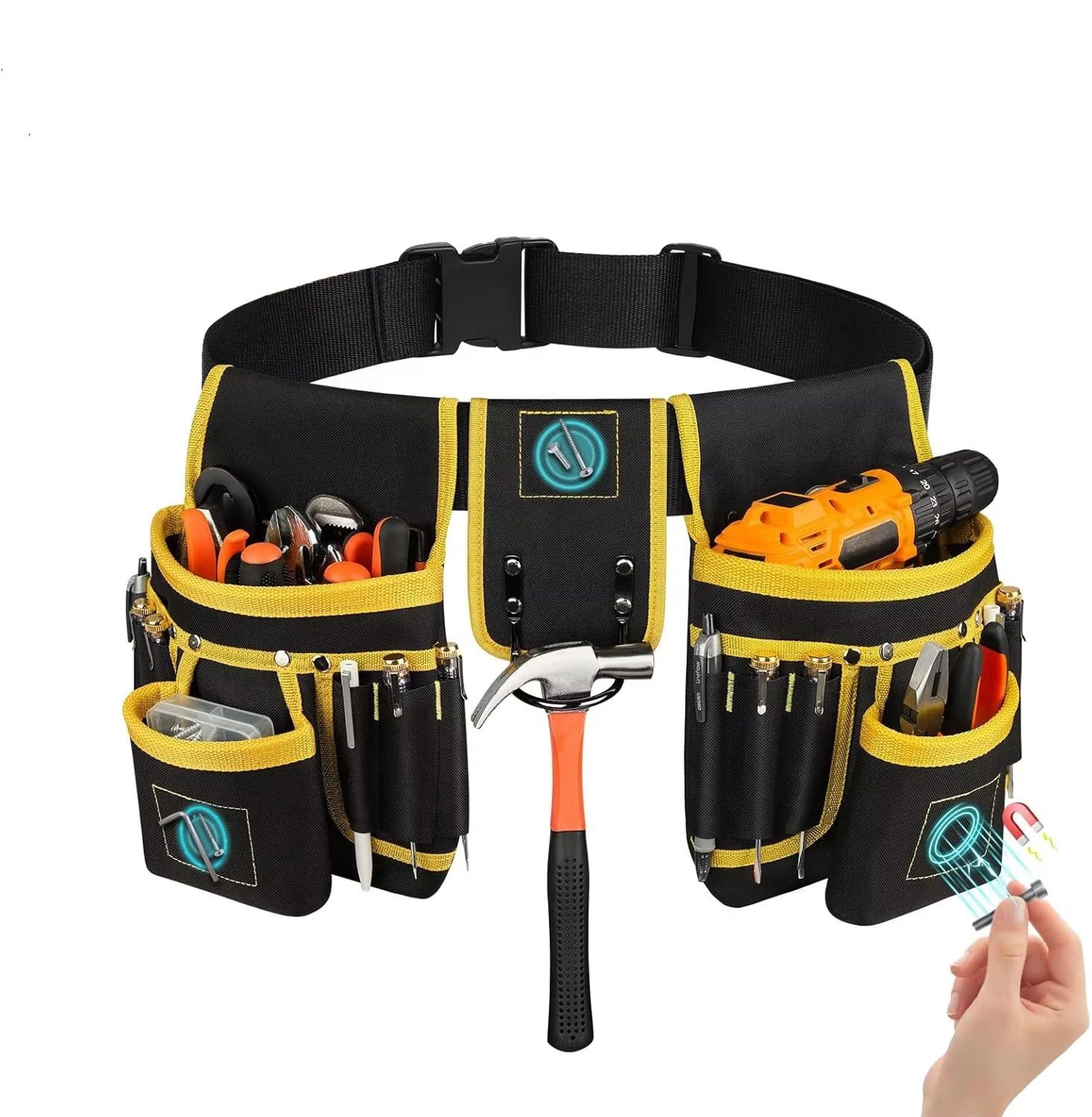 tool belt bag, adjustable utility belt with pockets, detachable work pouch, heavy waist apron, versatile pouch for tools