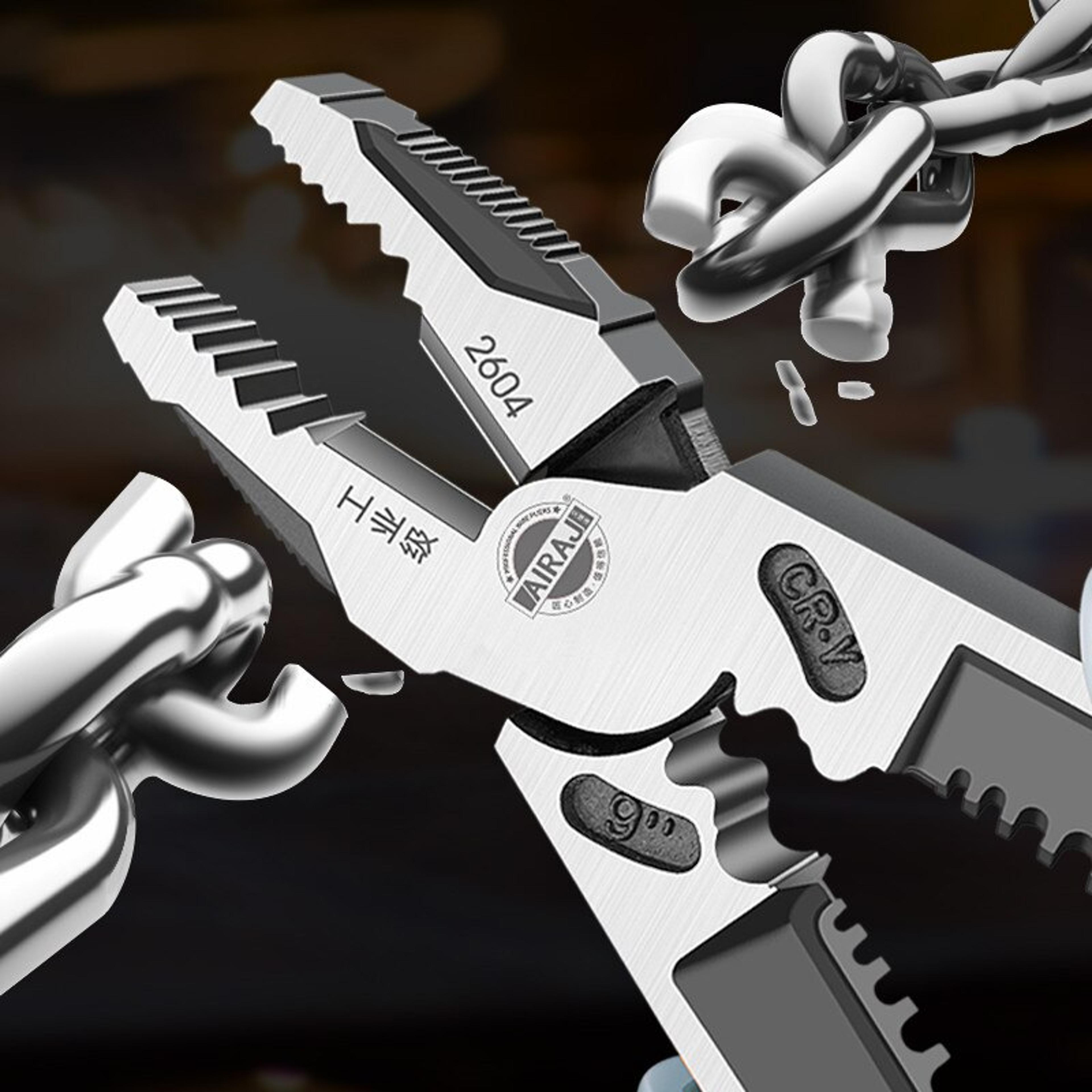 wire pliers, sharp large opening stripping pliers, industrial grade multifunctional manual tools