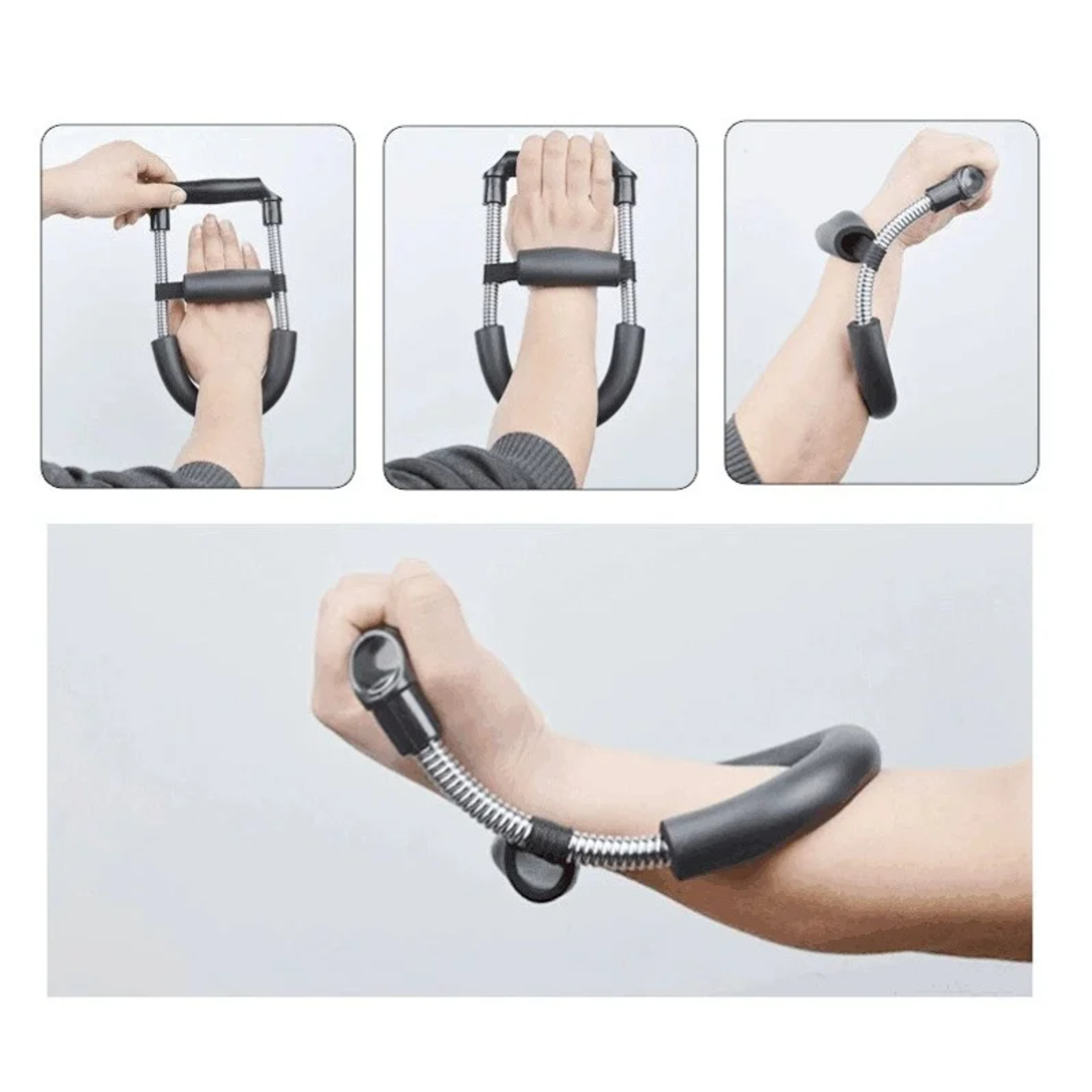 adjustable forearm and wrist strength trainer, compact portable fitness gear for arm muscle building, exercise equipment