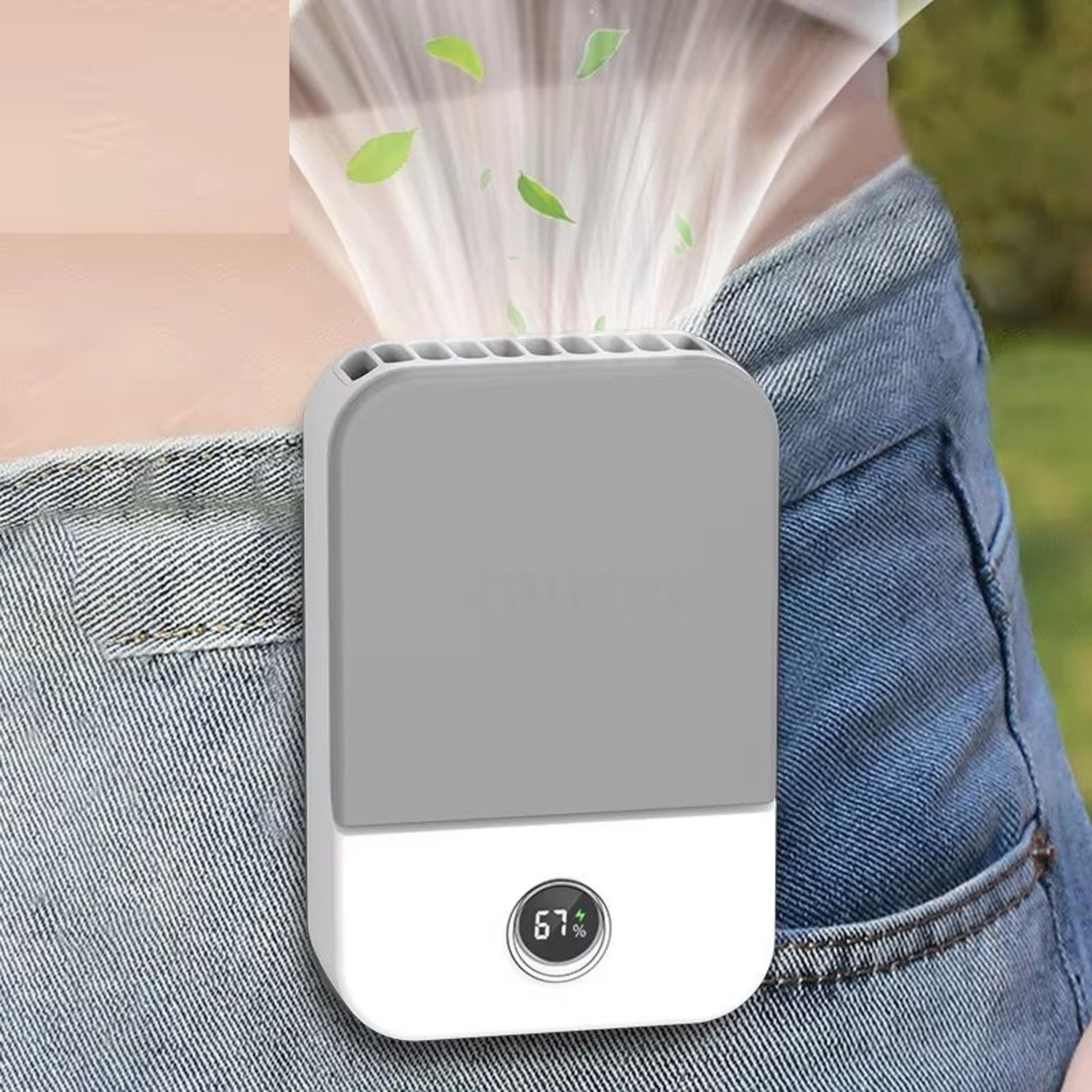 waist fan portable outdoor mini hanging neck fan, gear strong wind, bladeless usb air cooler