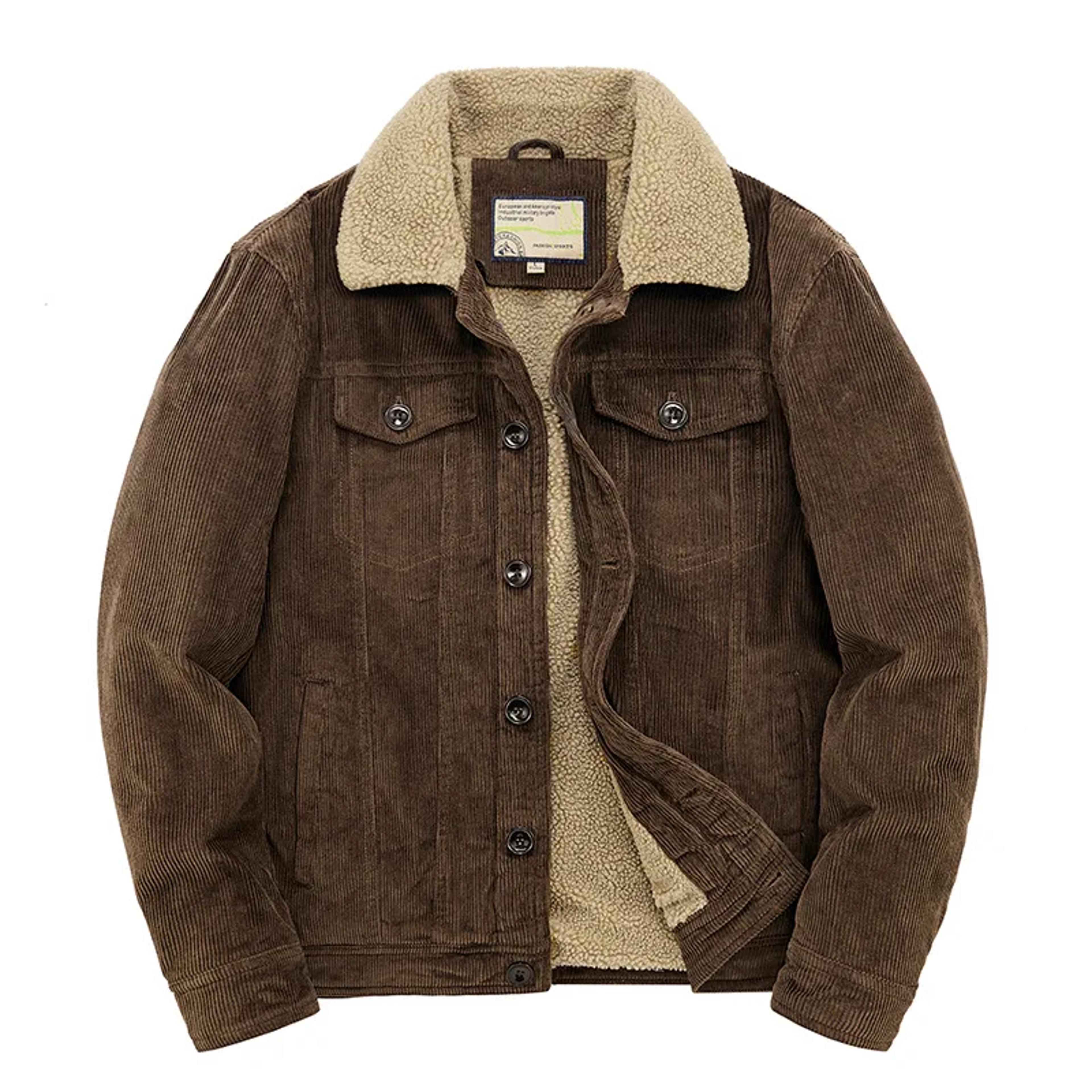 autumn and winter new men's casual top cotton jacket, mens lapel pure cotton, casual loose cotton jacket, mens versatile
