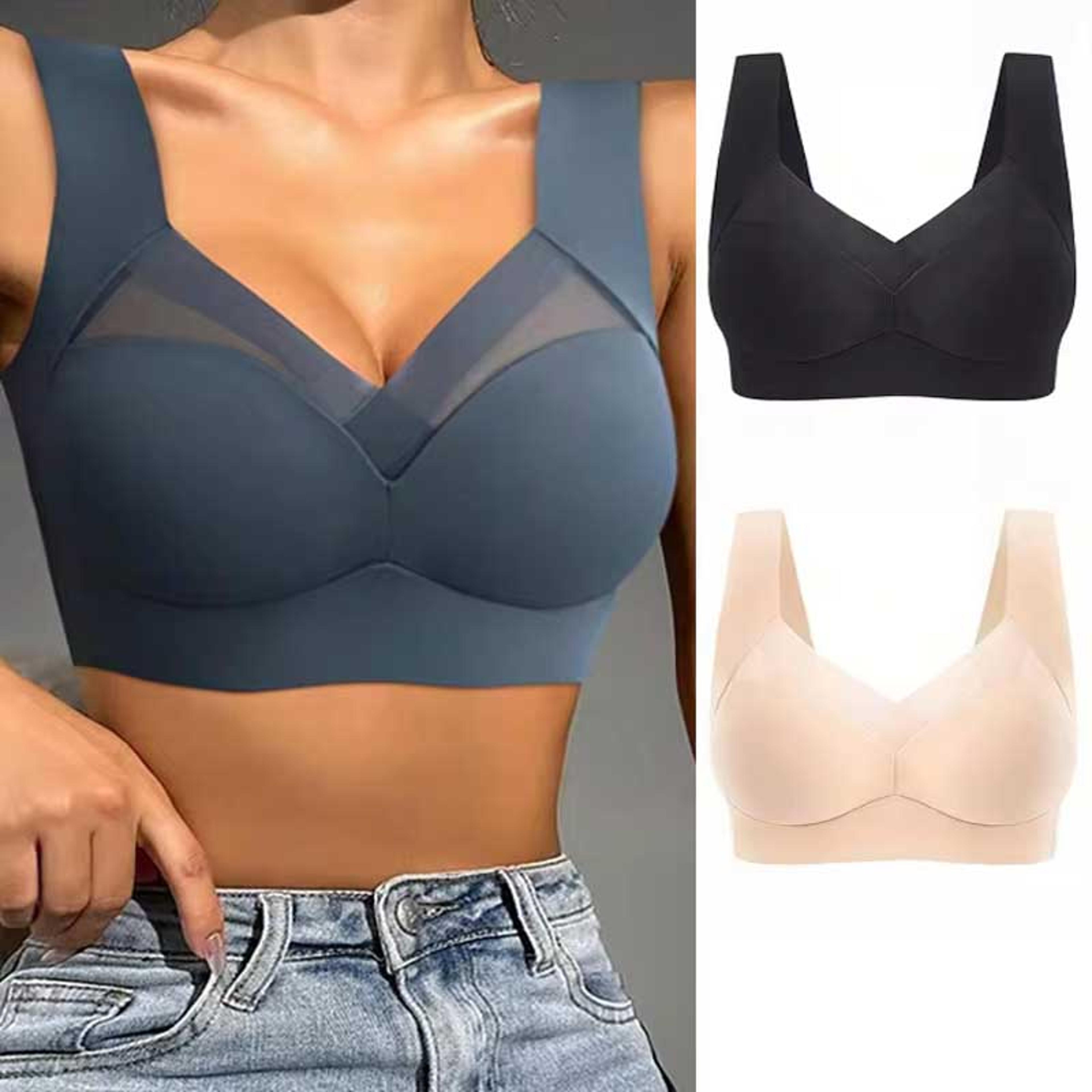 women lace sport bras, seamless bra bralette backless, shock-proof wireless top, lady brassiere vest for comfort