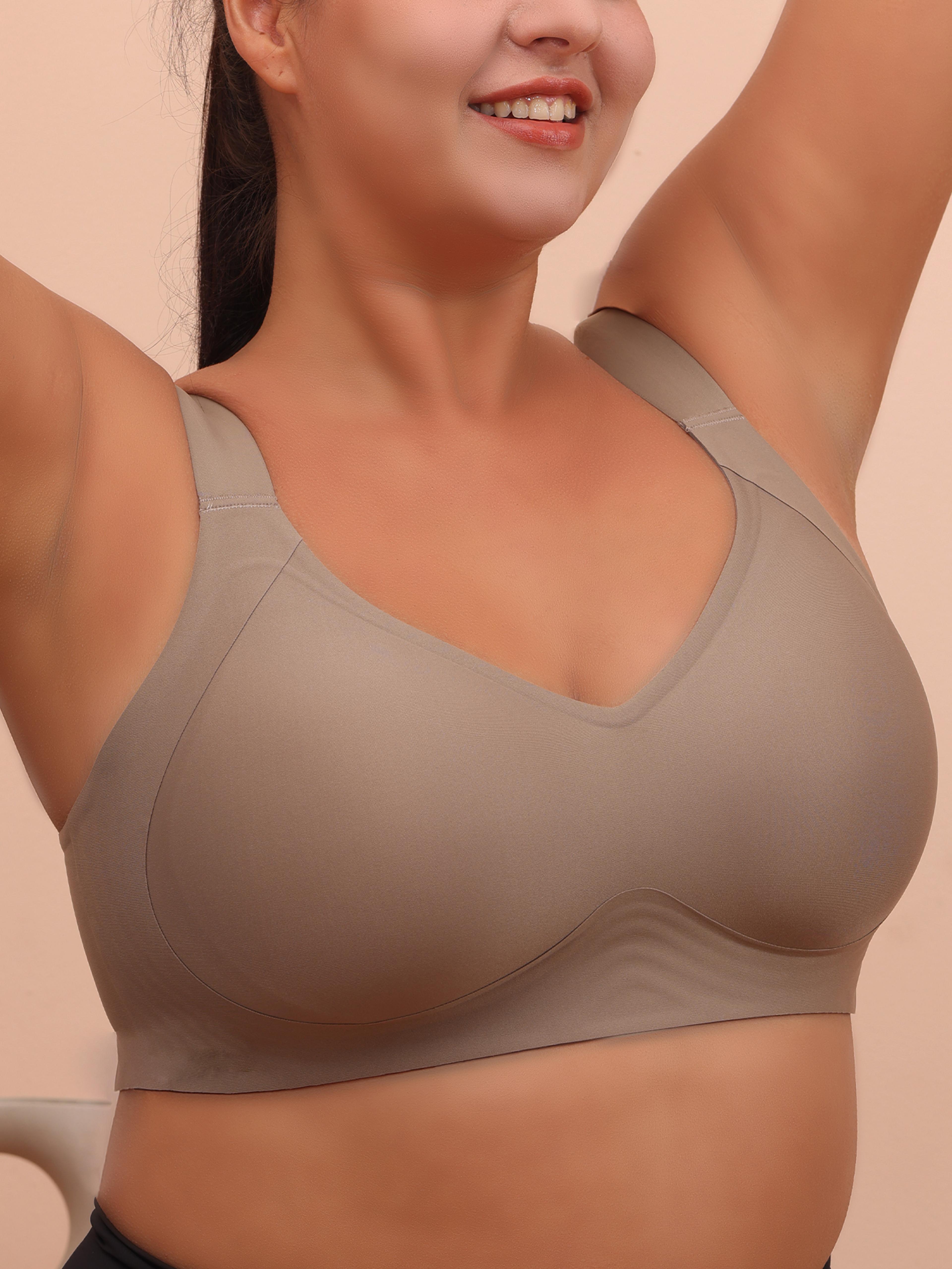 big breasted sleeping bra for women, without steel rim, anti-sagging, plus size yoga exercise vest, comfortable gathered