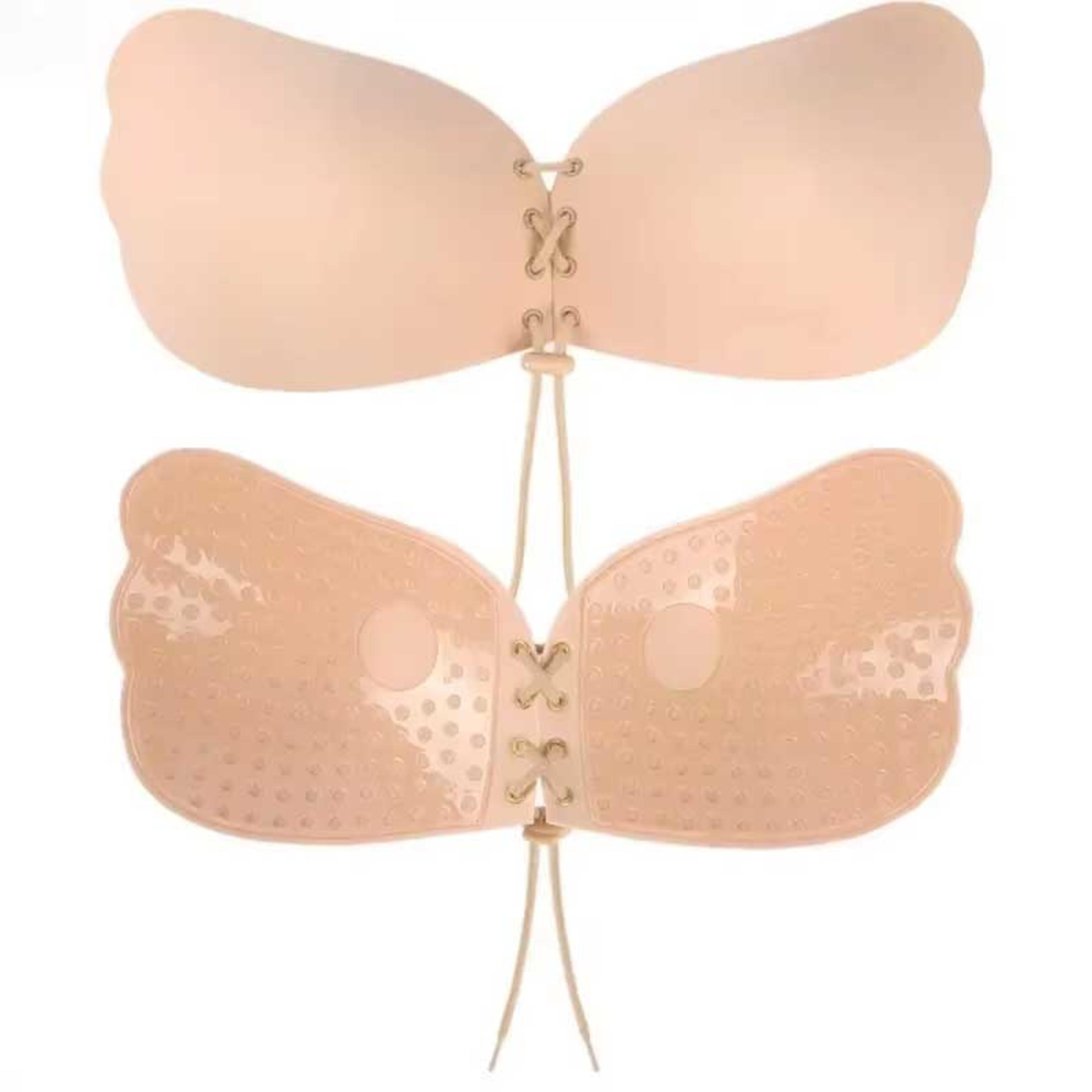 pull rope gathered breast patch, invisible bra with anti protruding point, wedding dress underwear