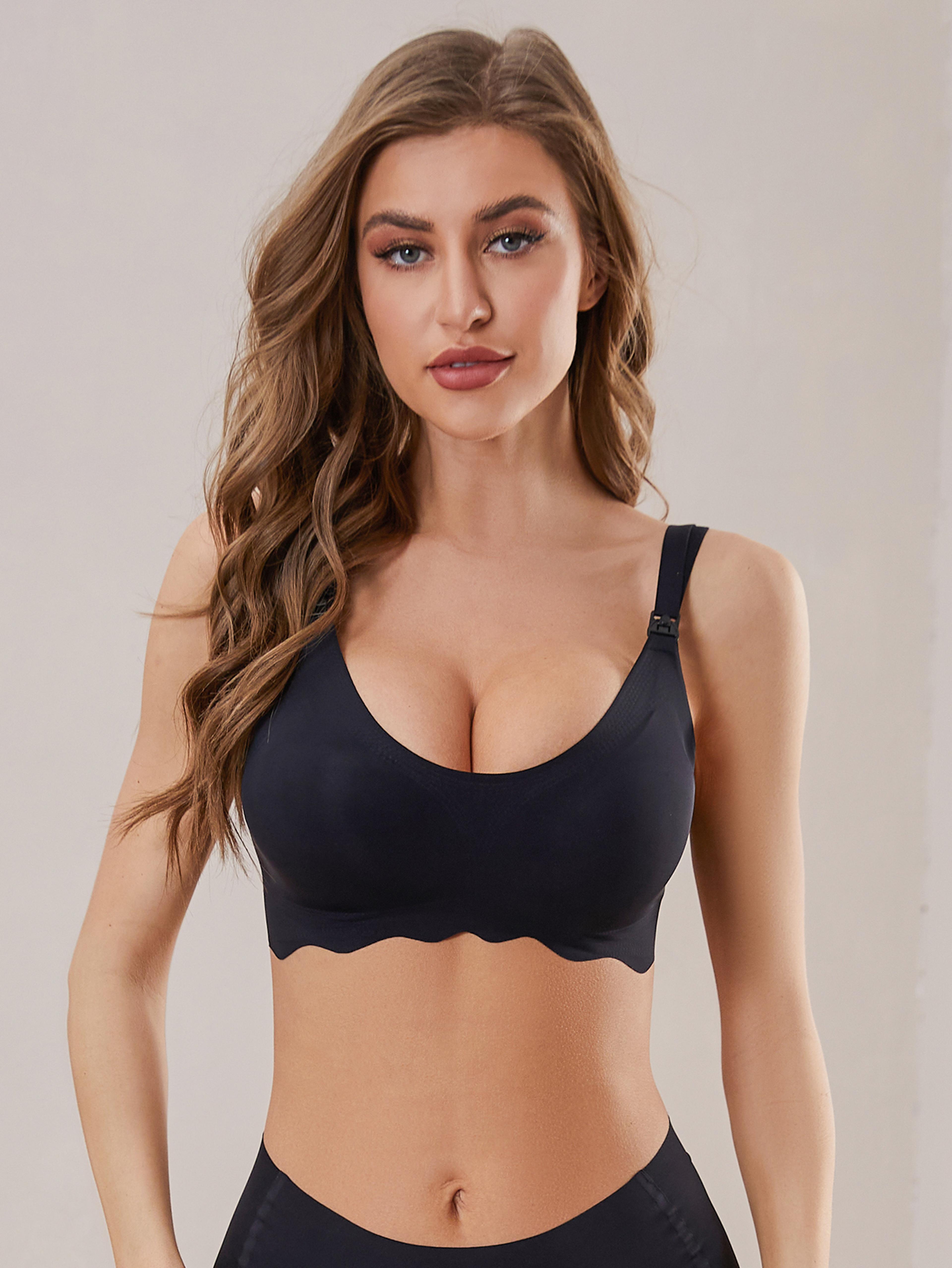 new traceless women's comfortable and breathable ultra thin breastfeeding bra, detachable design for easy feeding