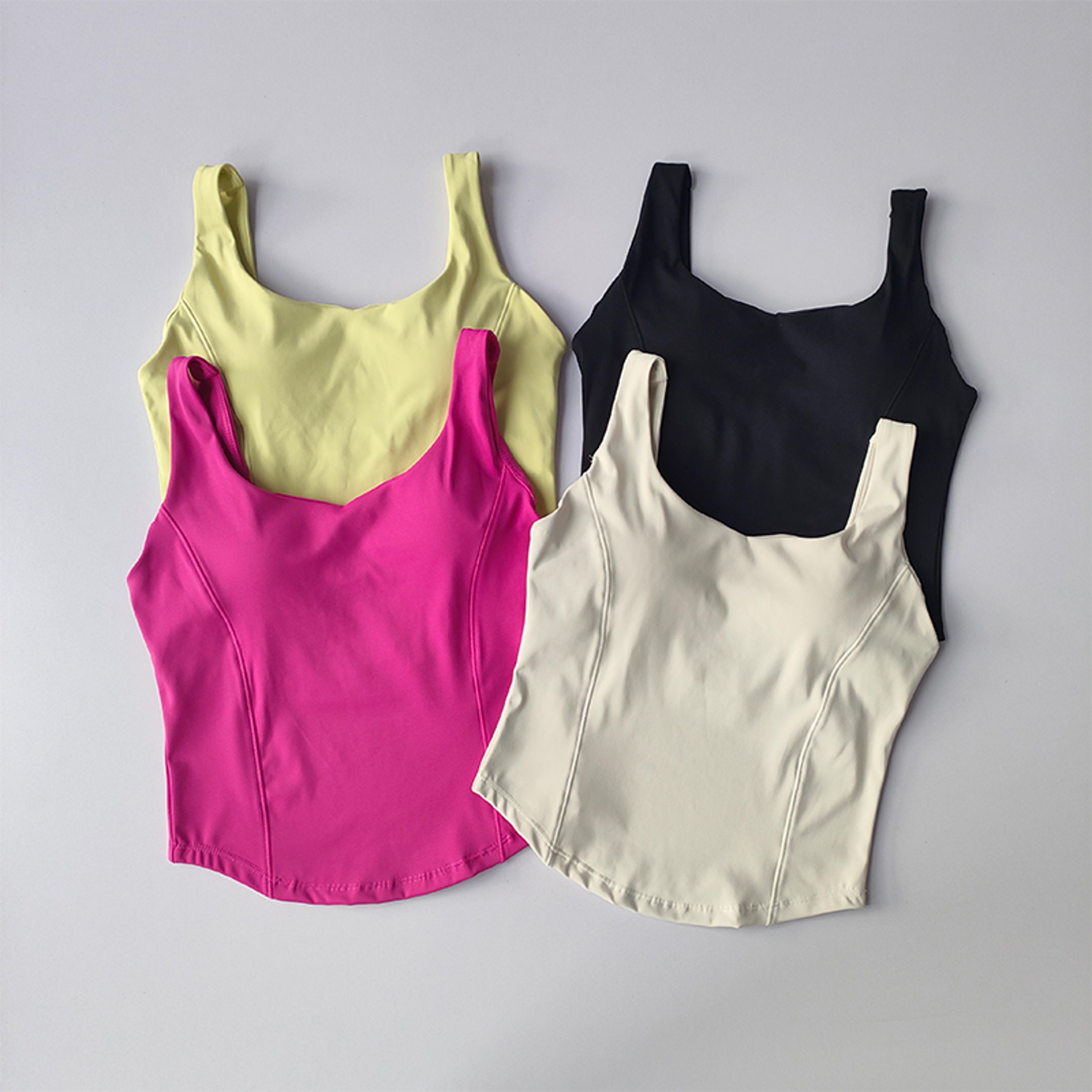 high strength back fitness tank top, women's running shockproof sports bra, high elastic nude yoga bra for external wear