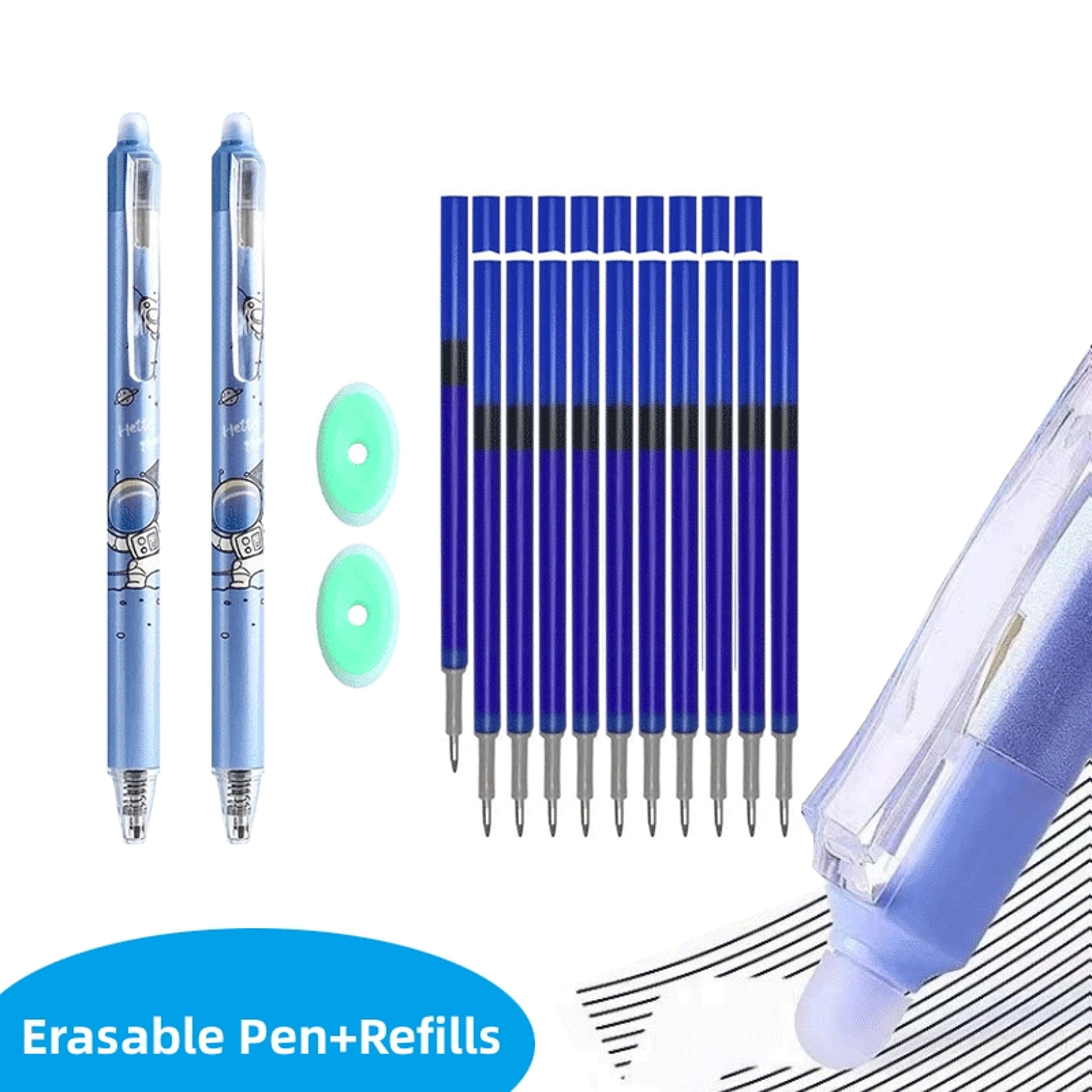 gel pen kawaii erasable pen, magic erasable pen, creative drawing tools, suitable refills for school office stationery