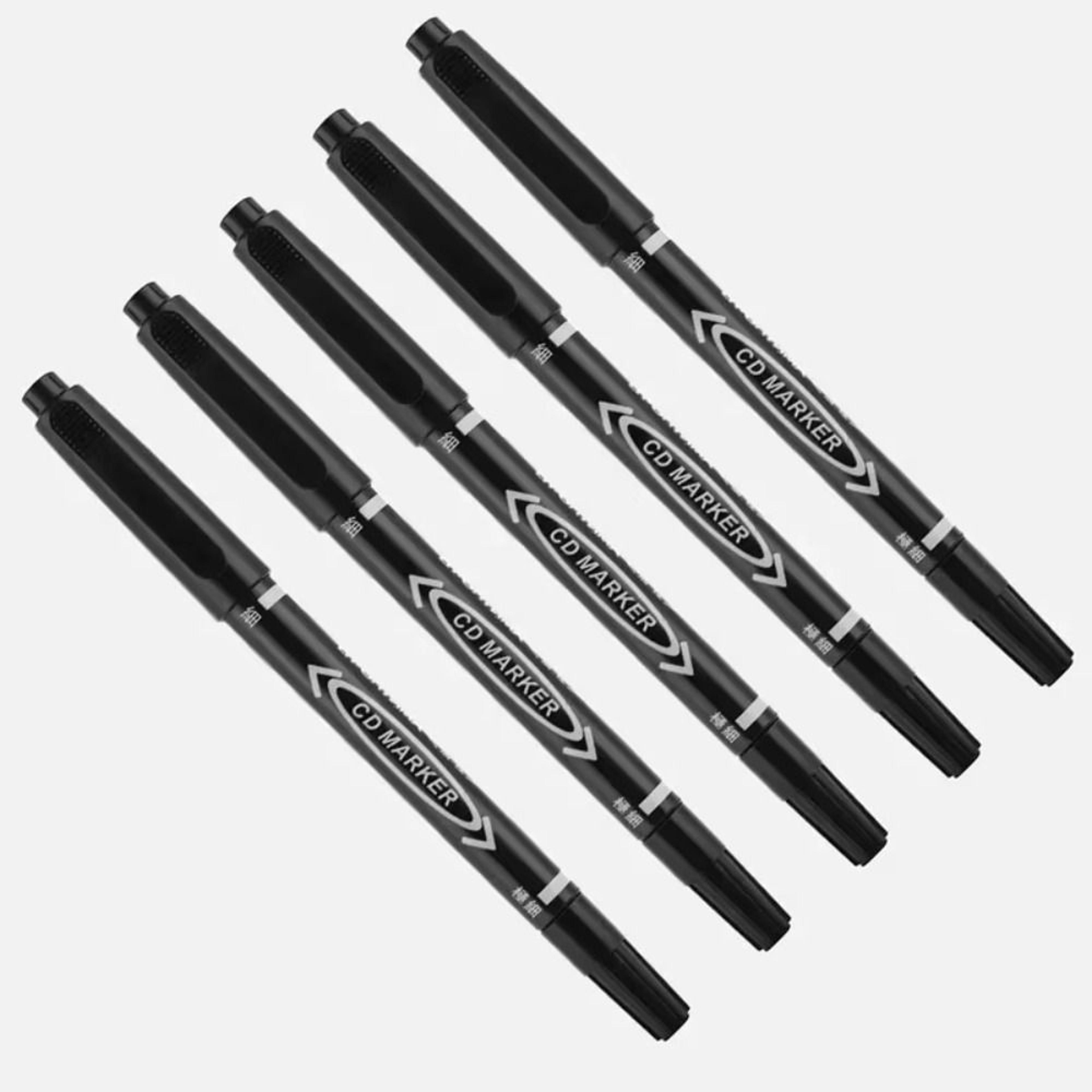 new oily waterproof permanent marker pen, black ink fine thick point, oil marker, graffiti drawing pen for school supply