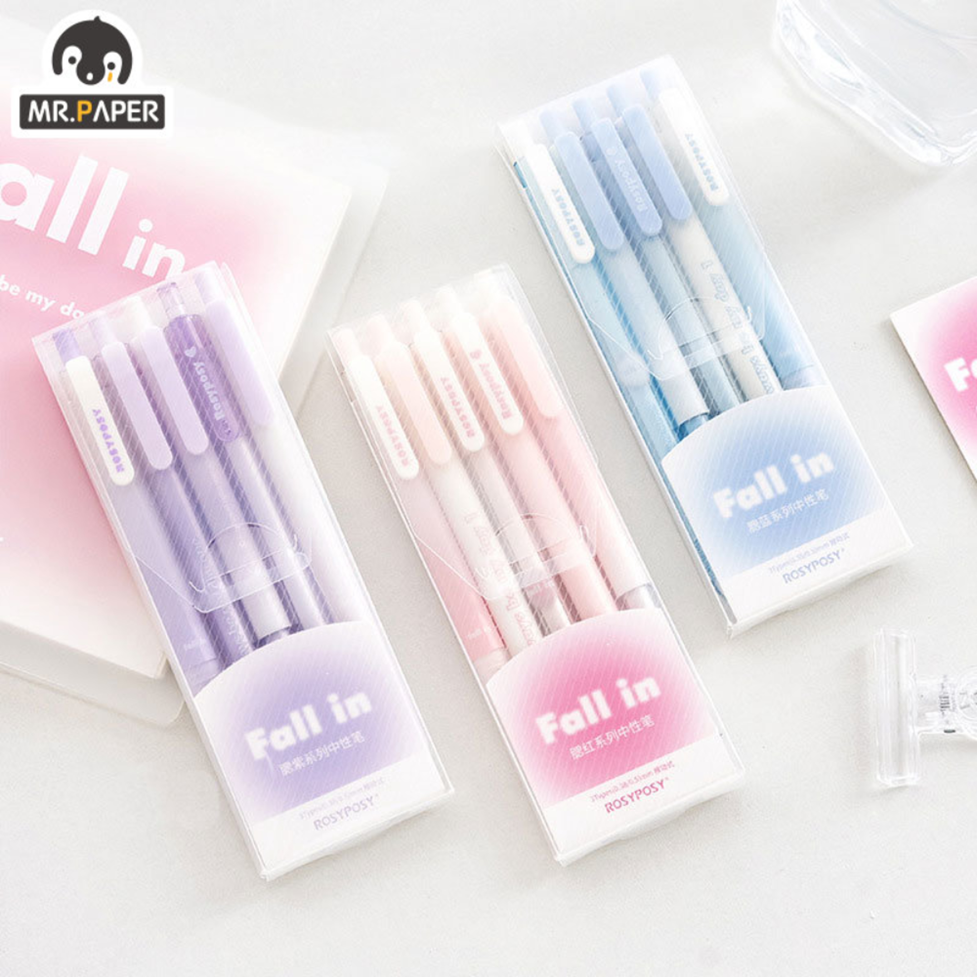 gradient gel pen set, hand account good-looking pen, pen for student stationery supplies, office accessories