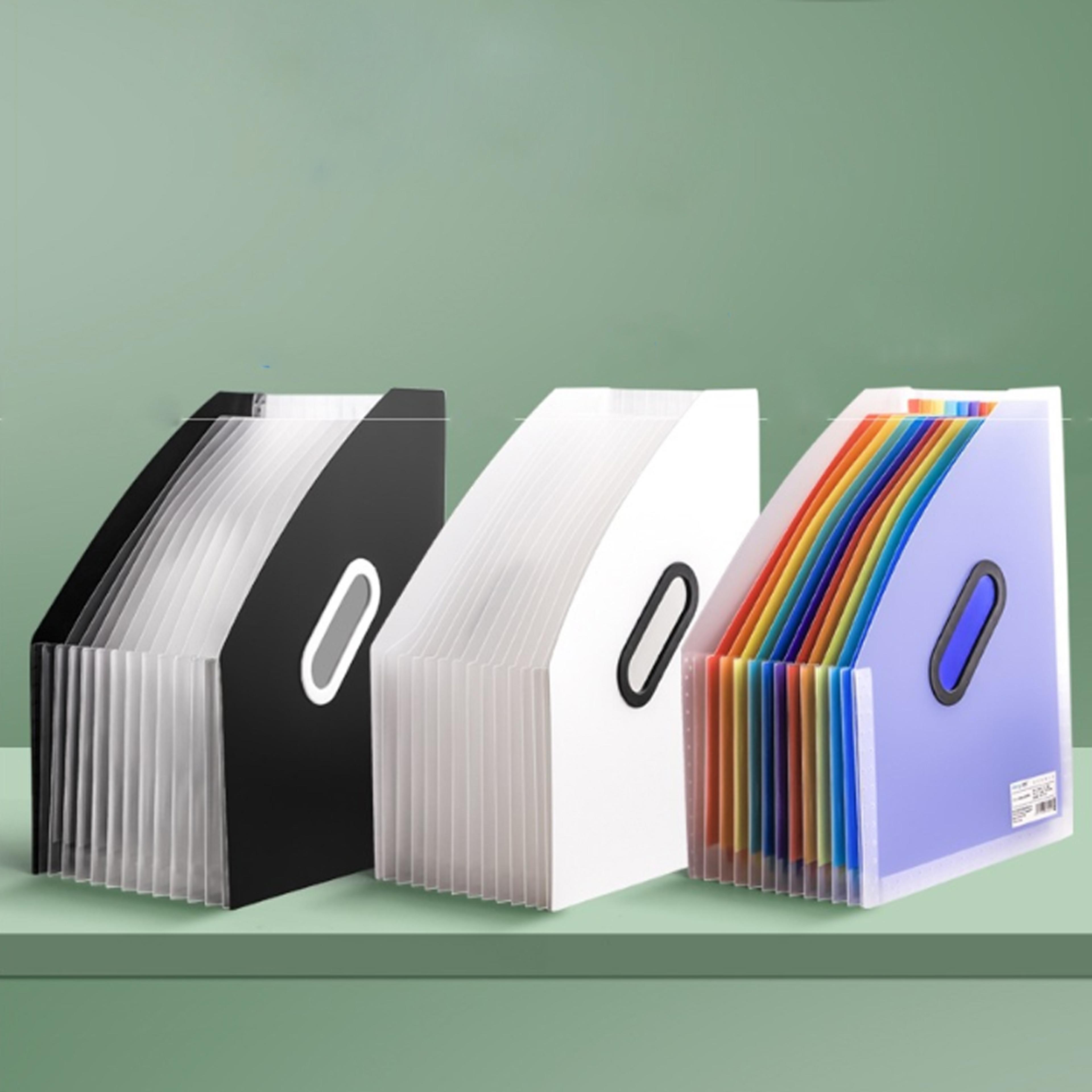 vertical portable folder, expandable organ bag, multi-layer student paper organizer for office files and documents