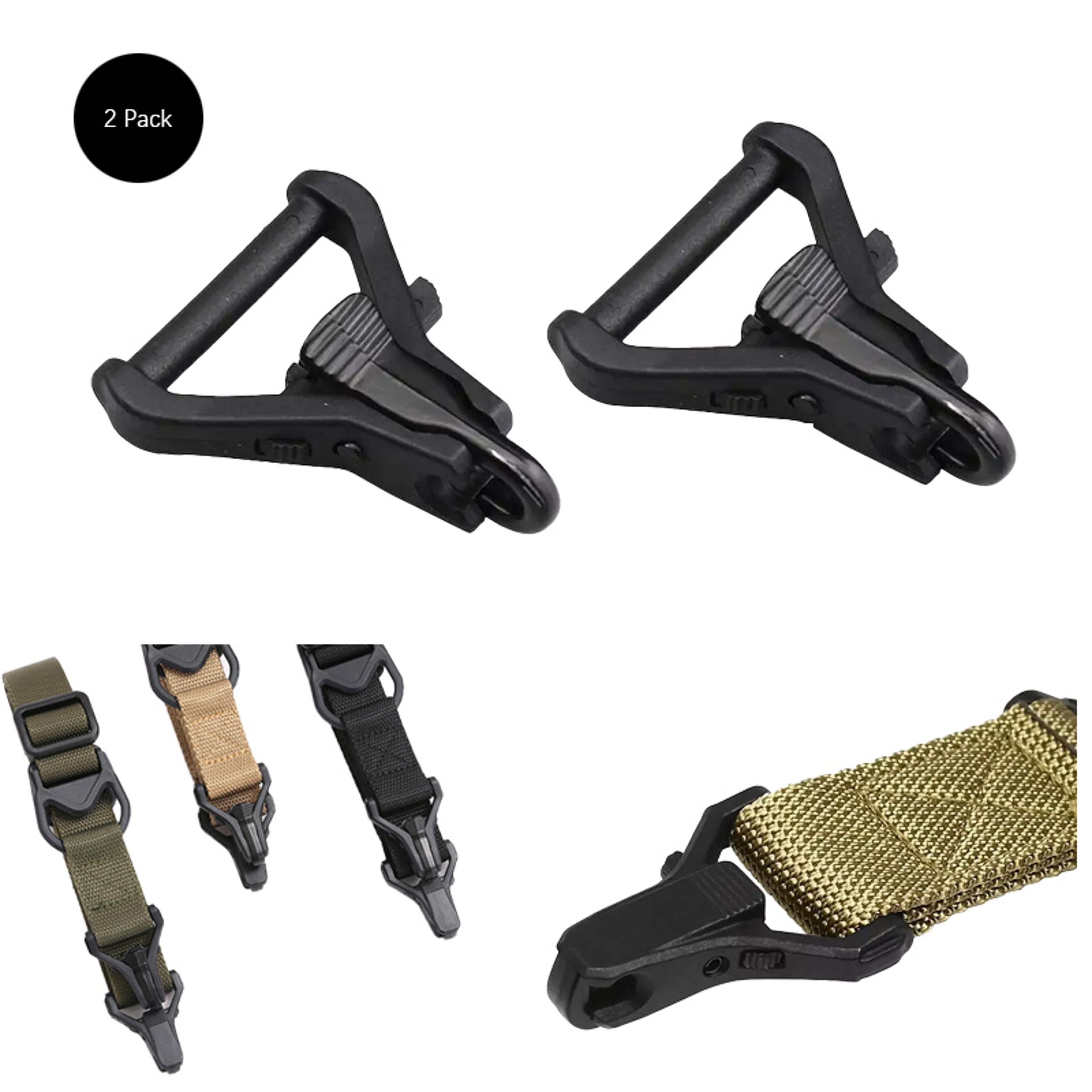 nylon paraclip sling attachment point, universal fit for webbing, hunting shooting gun accessory