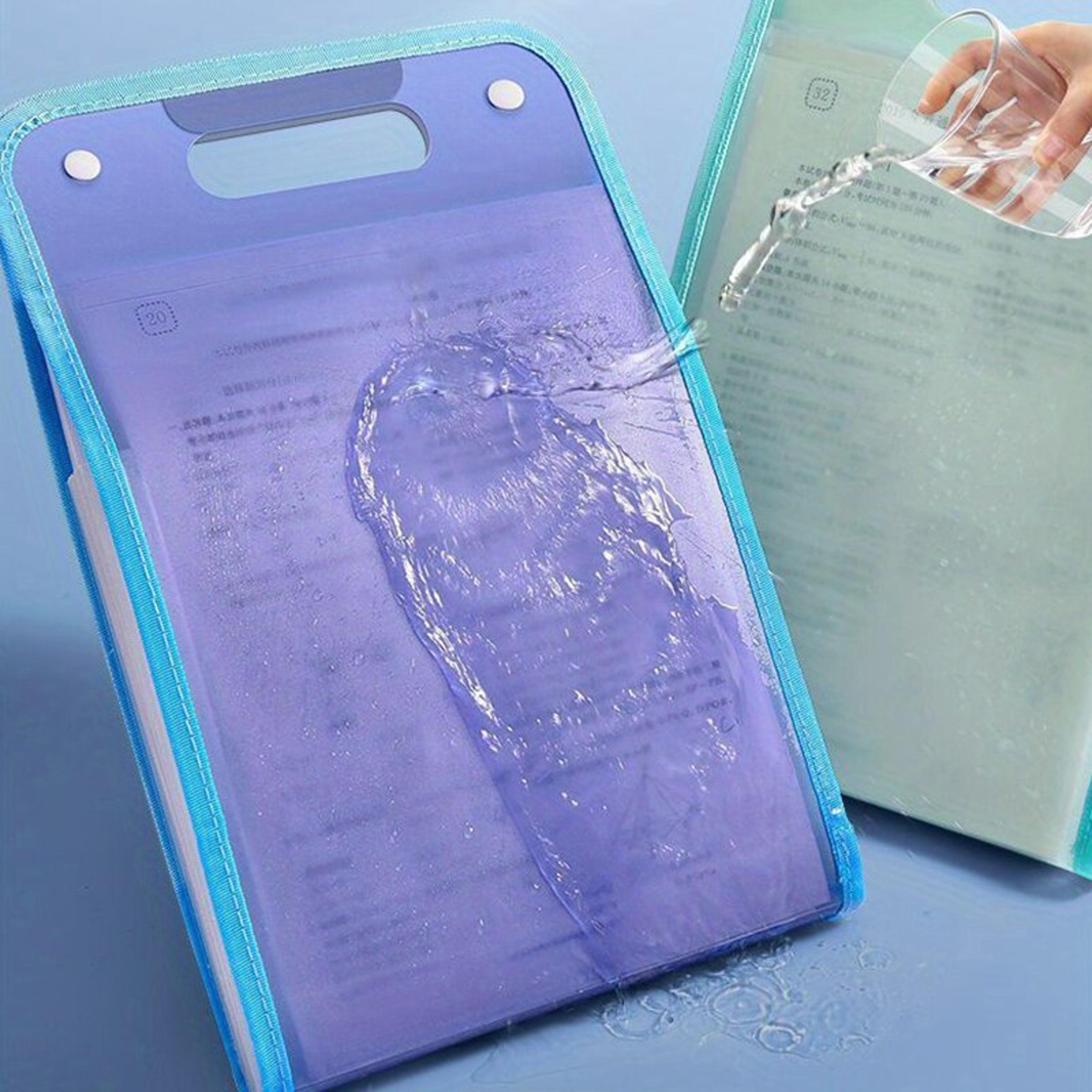 pocket file folders, portable a4 letter size, macaron color accordion document organizer for office, classroom, and home