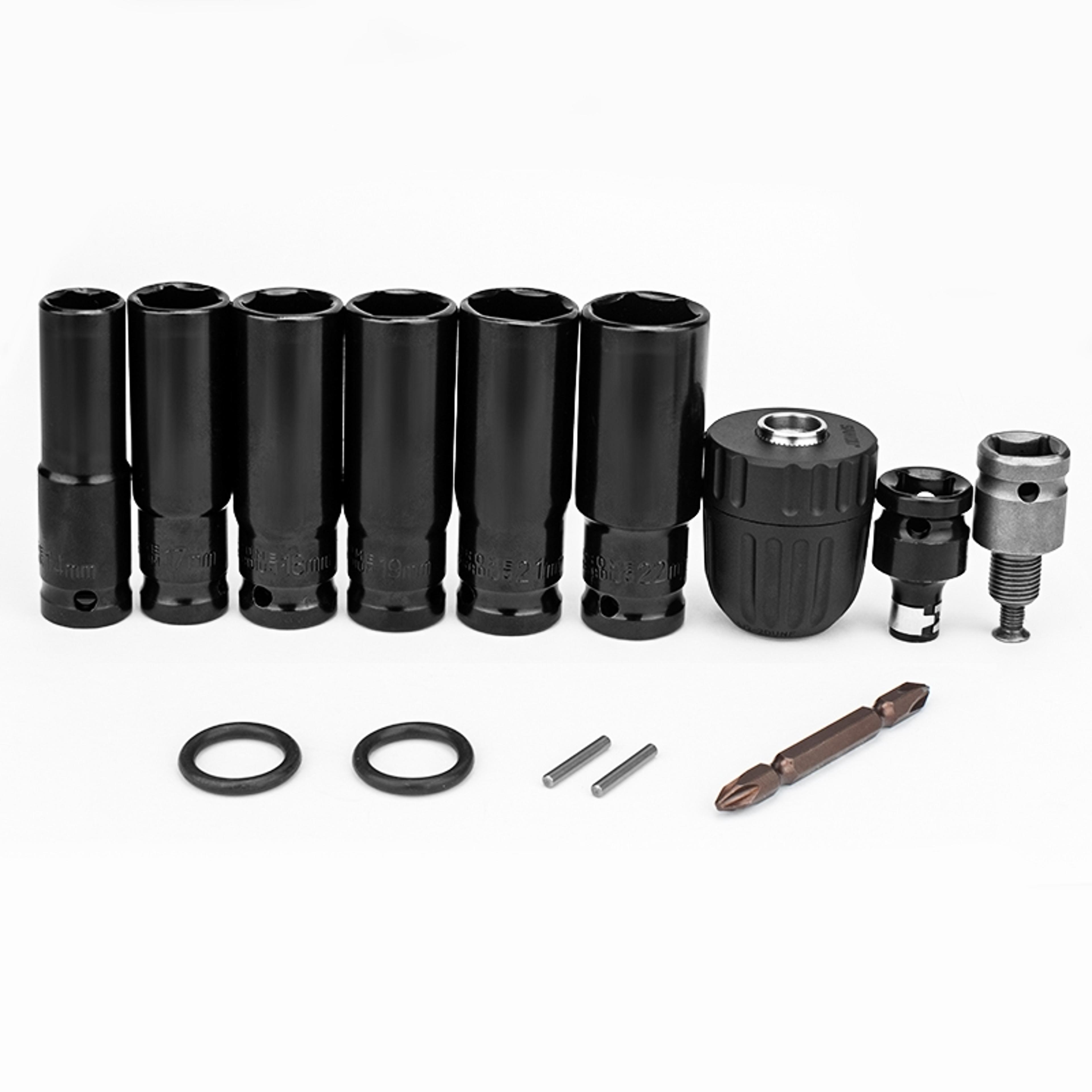set electric impact wrench, hexs socket adapter kit, drill chuck drive adapter for electric drill, wrench screwdrivers