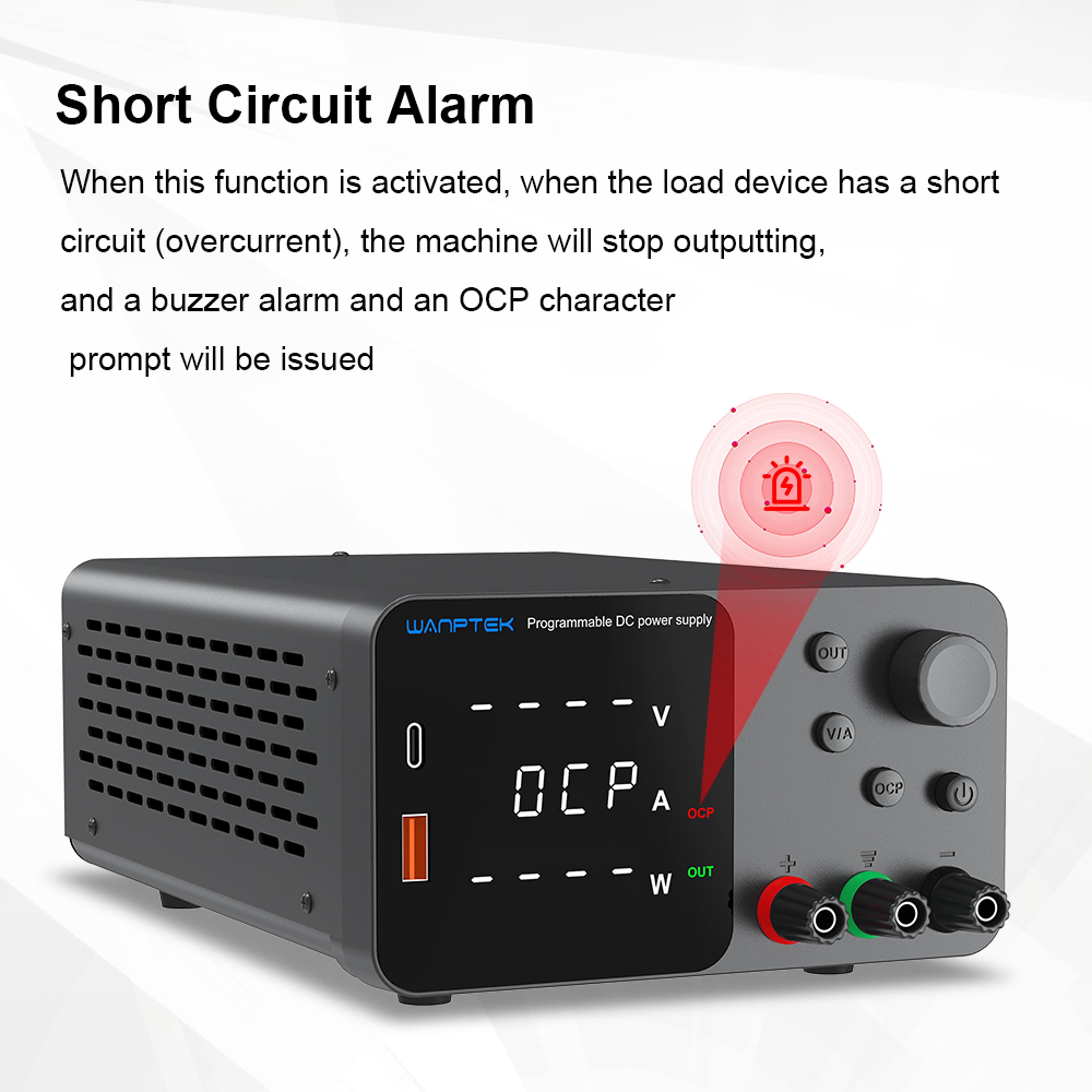 wanptek laboratory power supply, adjustable voltage current, usb fast charging, dc power supply for labs and electronict