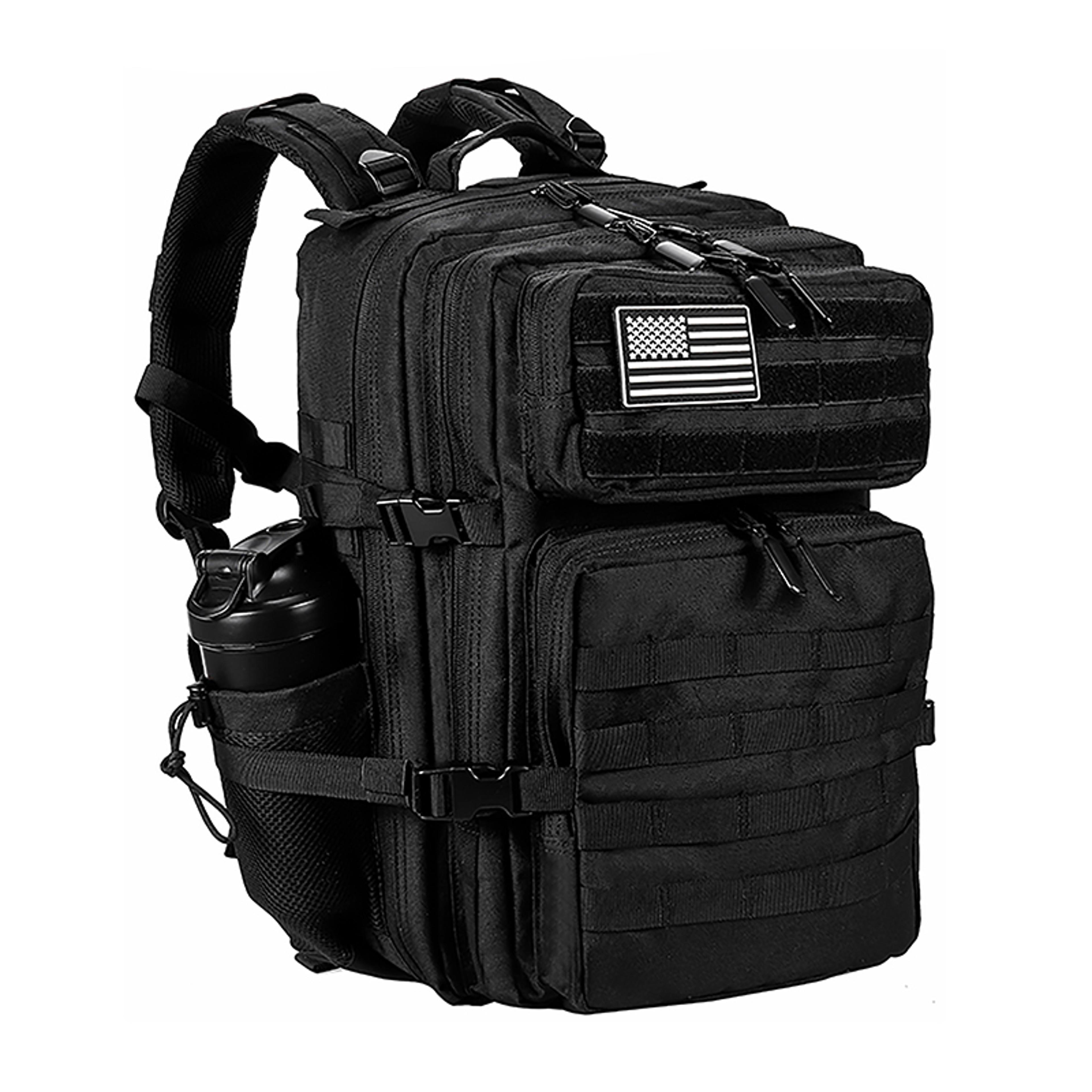 tactical backpack for men and women, waterproof outdoor gym bag, hiking rucksack with bottle holder for travel, athlete