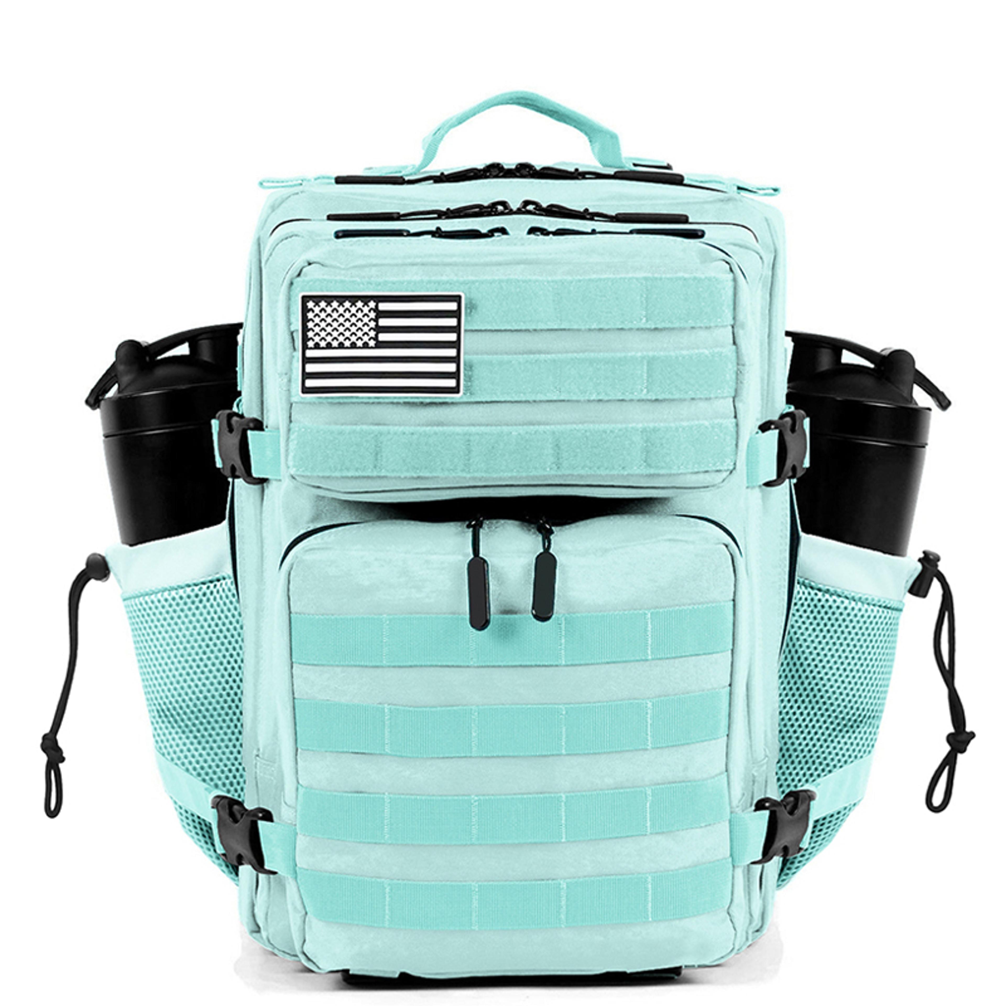 tactical backpack for women, men, molle outdoor hiking, travel, camping bag with dual cup holders, sports rucksack, gym