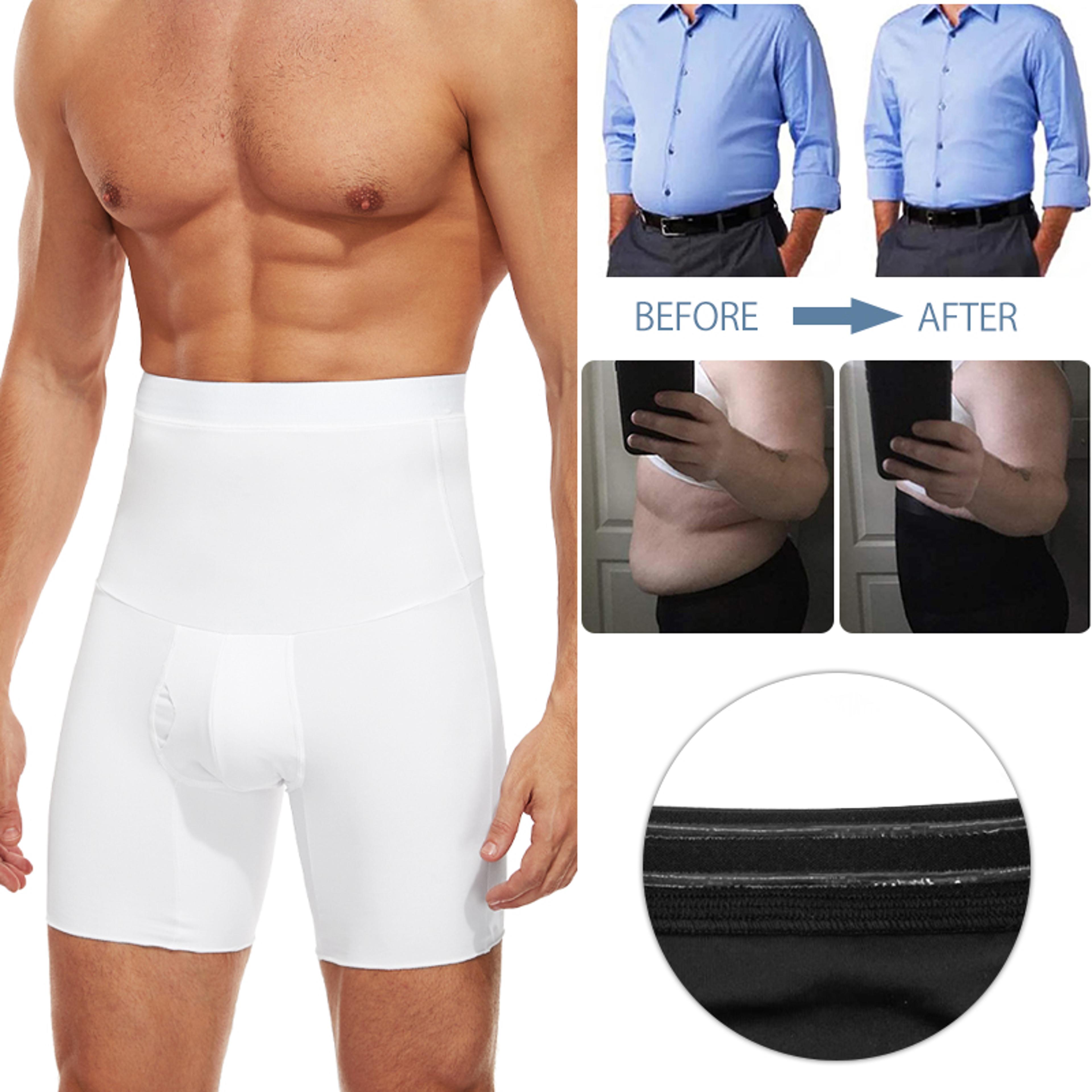 men body shaper tummy control compression short, belly slimming shapewear, abdomen reducer pant, fitness boxer underwear
