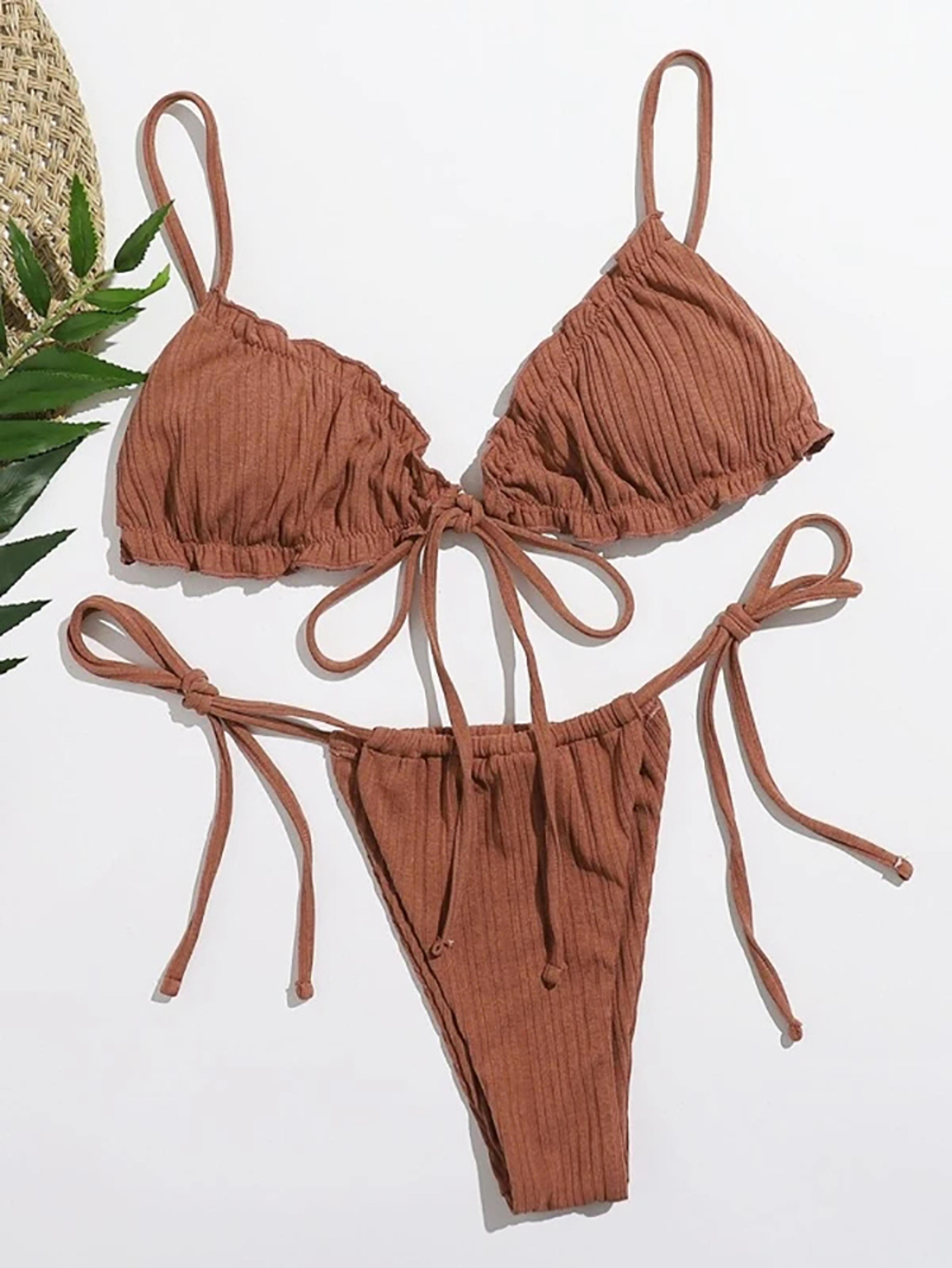 sexy swimsuit pit stripe bikini, women swimwear bathing suits, push up biquinis, bandage beachwear solid sets